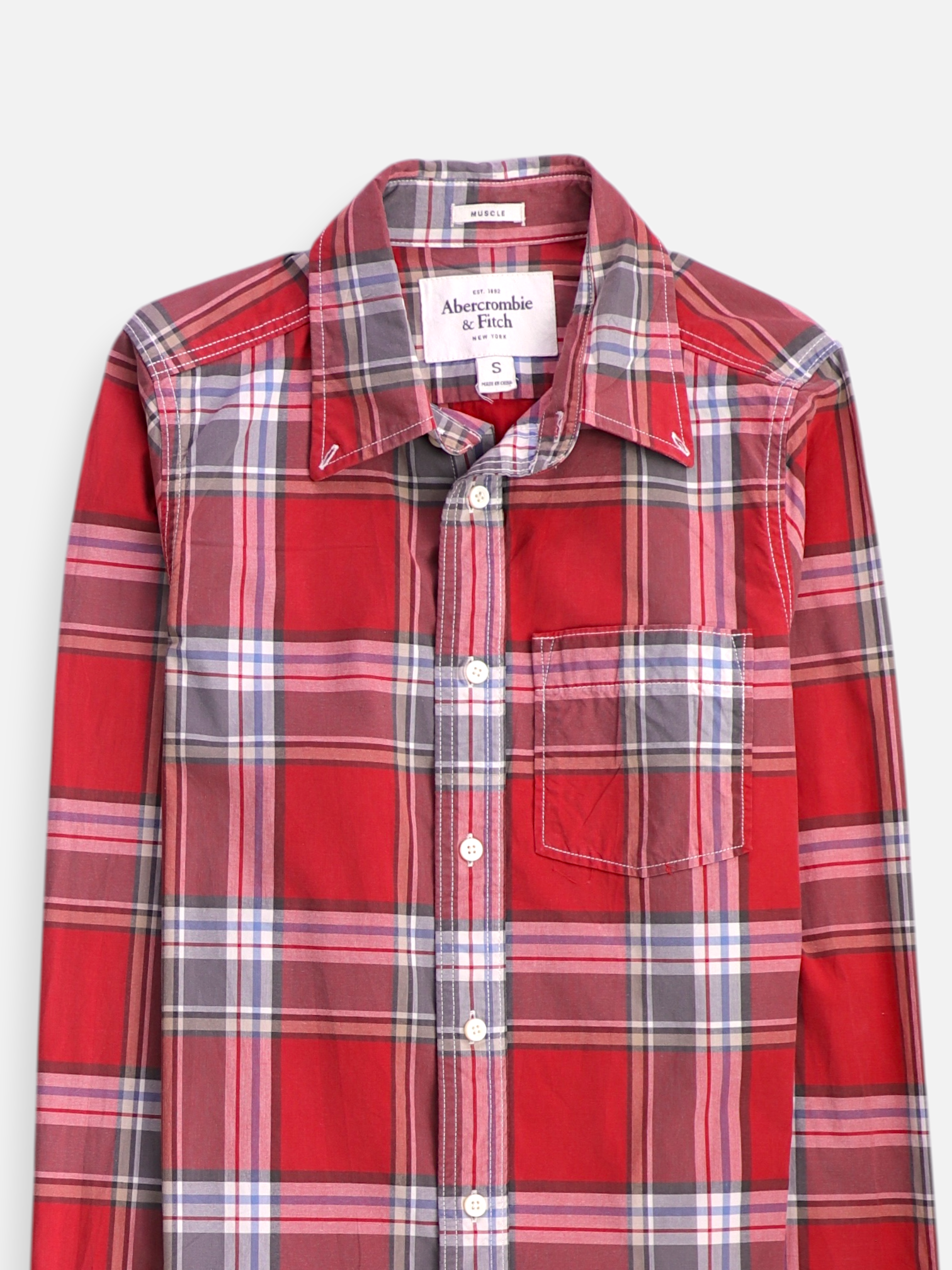 Abercrombie & Fitch Camisa Color Block - Hombre - Small