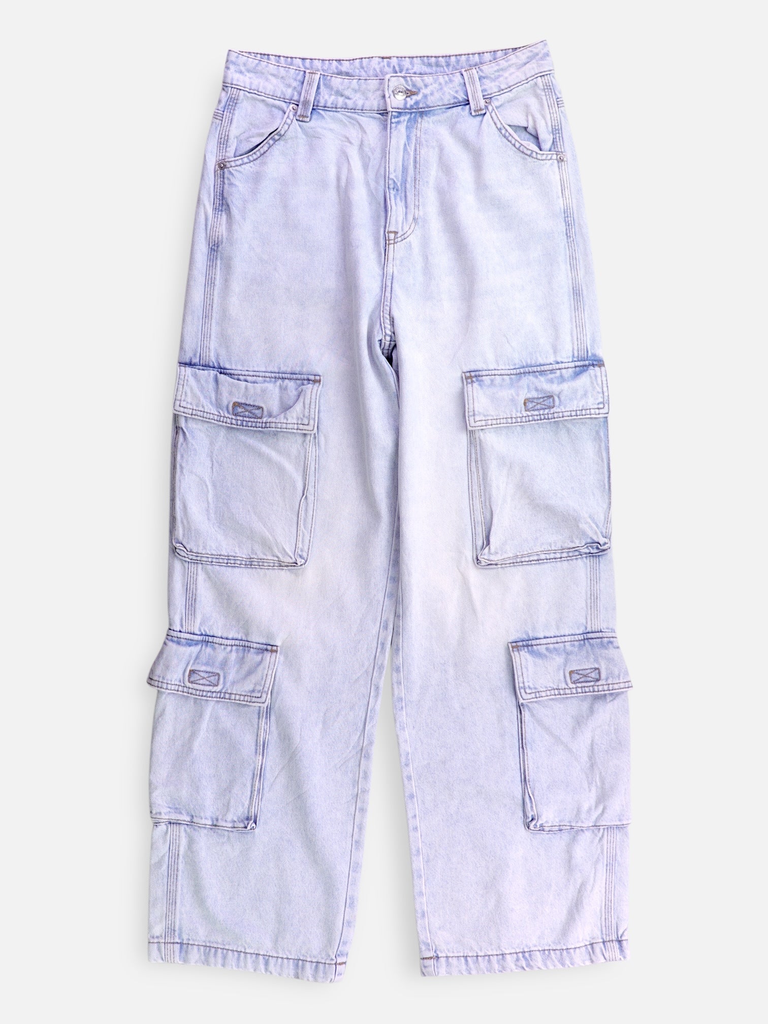 H&M Jean Mom Jean Cargo - Mujer - Medium