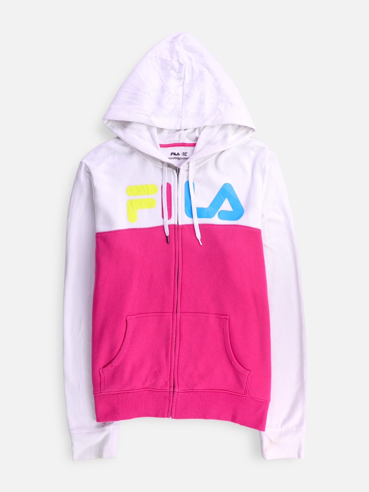 Fila Sudadera Hoodie Color Block - Mujer - Large