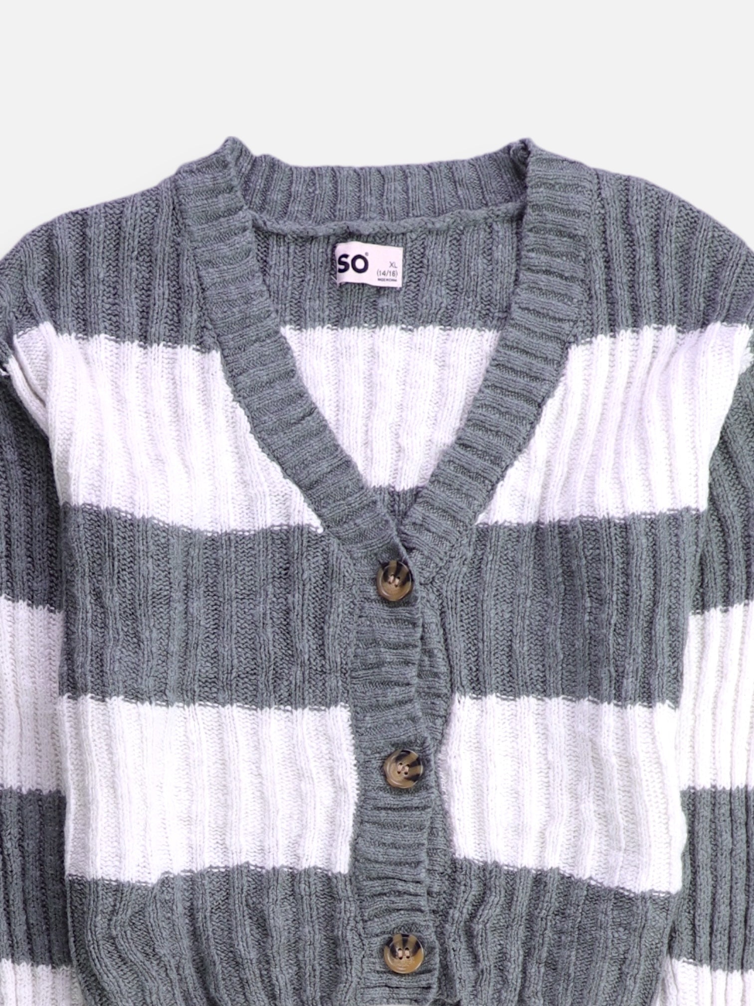Sueter Cardigan Color Block - Niña - XL - 14-16Y (Años)
