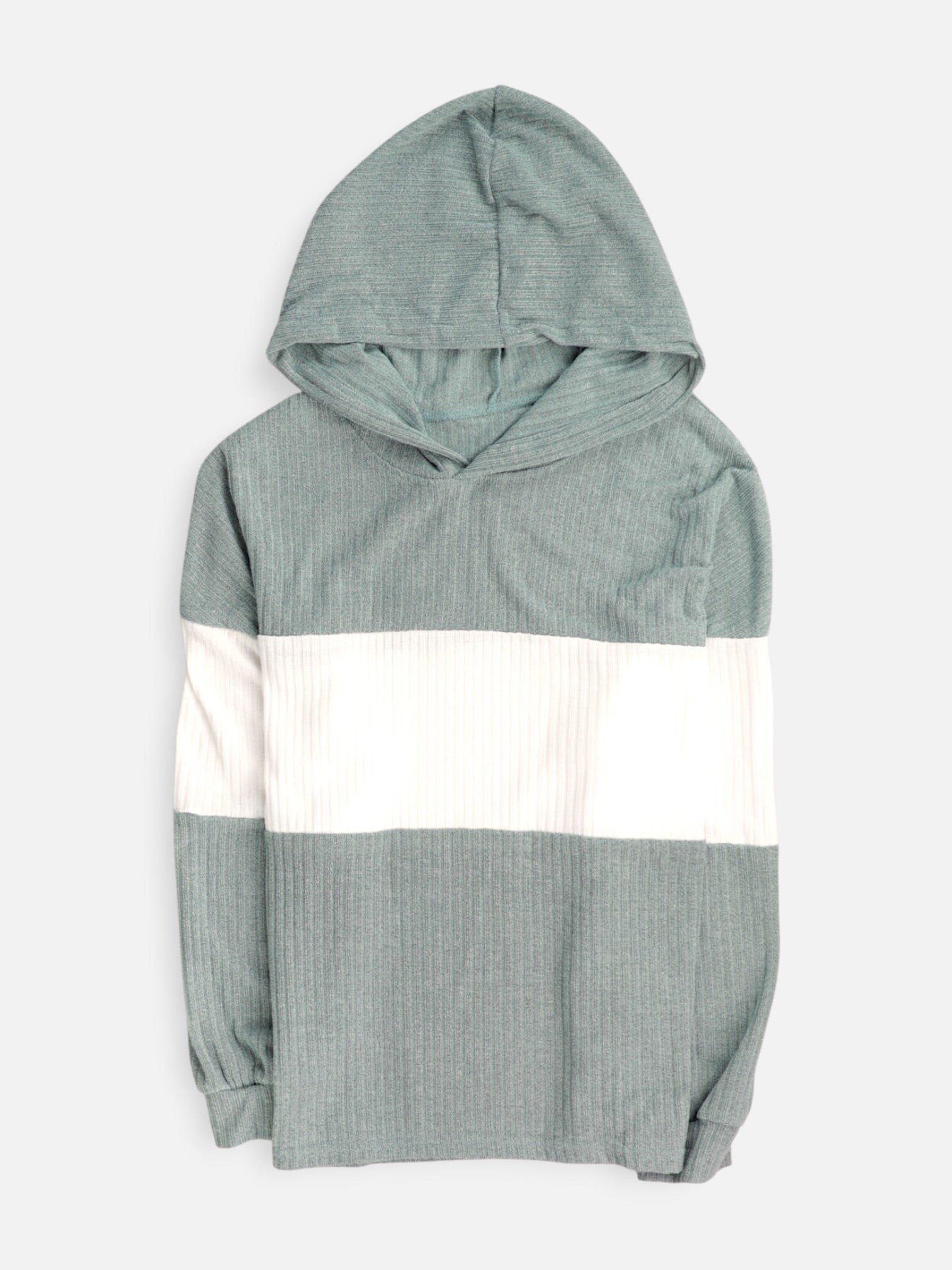 SHEIN Sudadera Hoodie Color Block - Mujer - Small