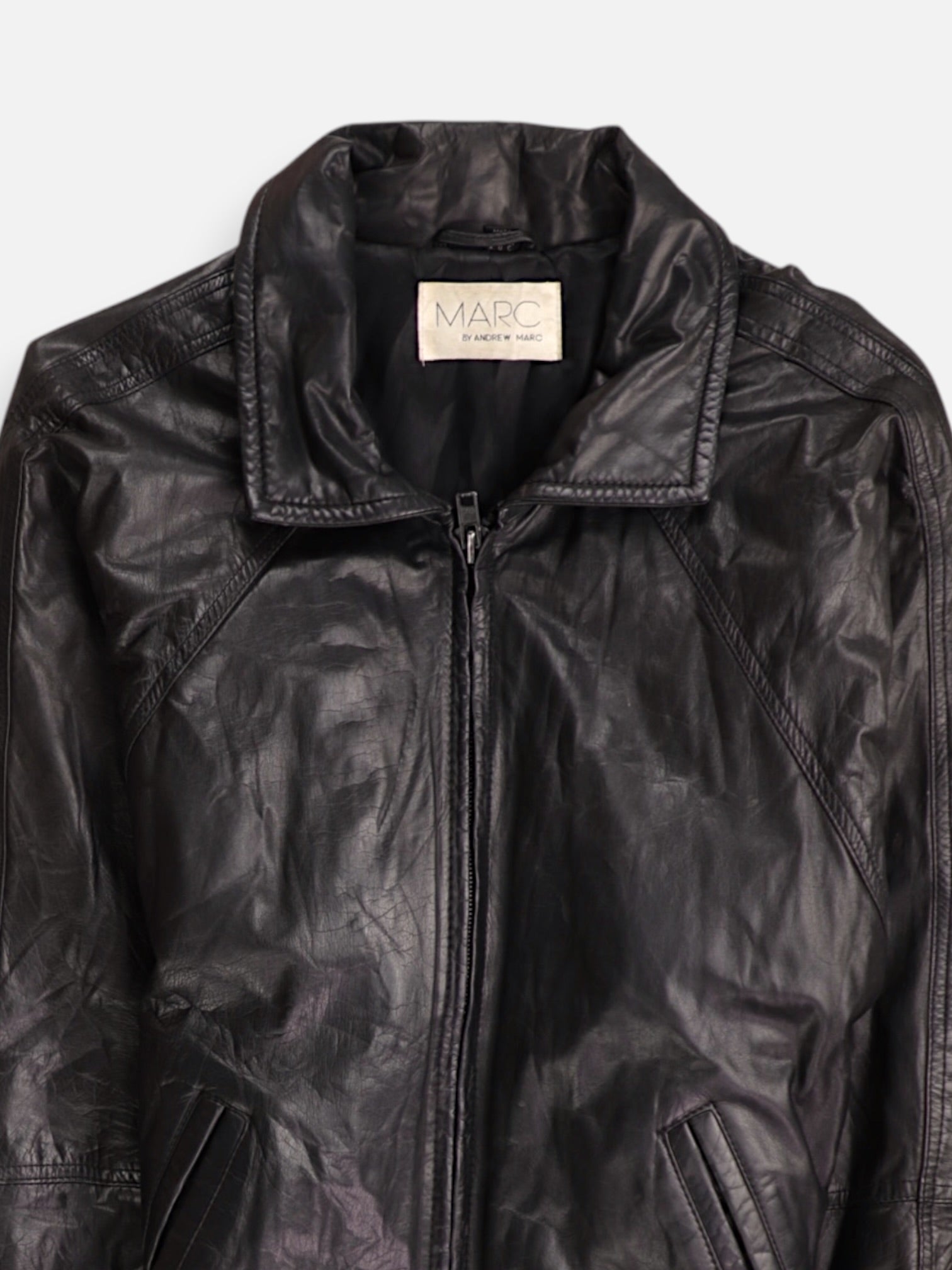 ANDREW MARC Chaqueta Motera Cuero - Hombre - Small