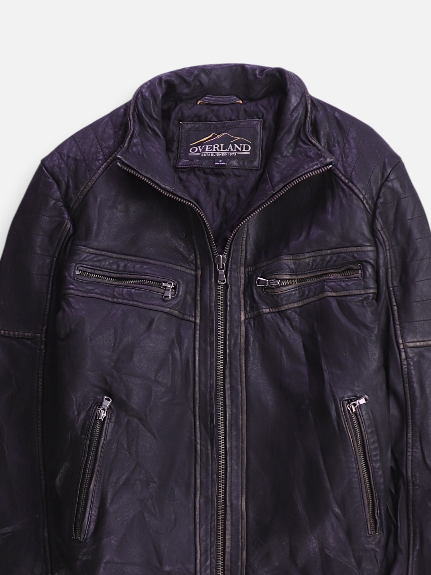 Chaqueta Motera Cuero - Hombre - Medium