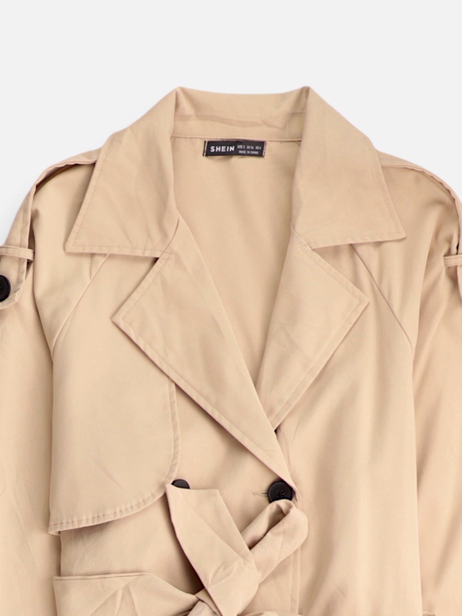 SHEIN Abrigo Trench Coat Casual - Mujer - Small