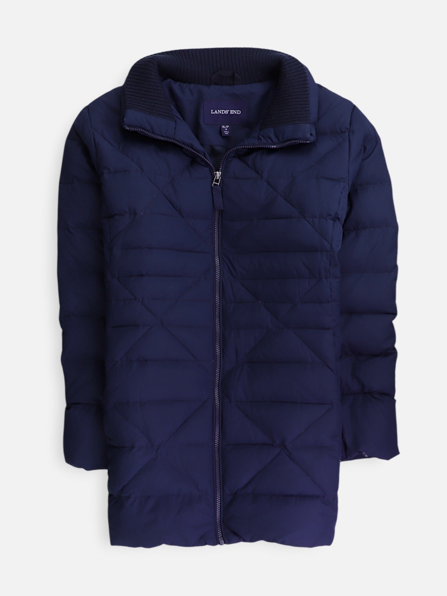 LANDS END Chaqueta Puffer Impermeable - Hombre - XL