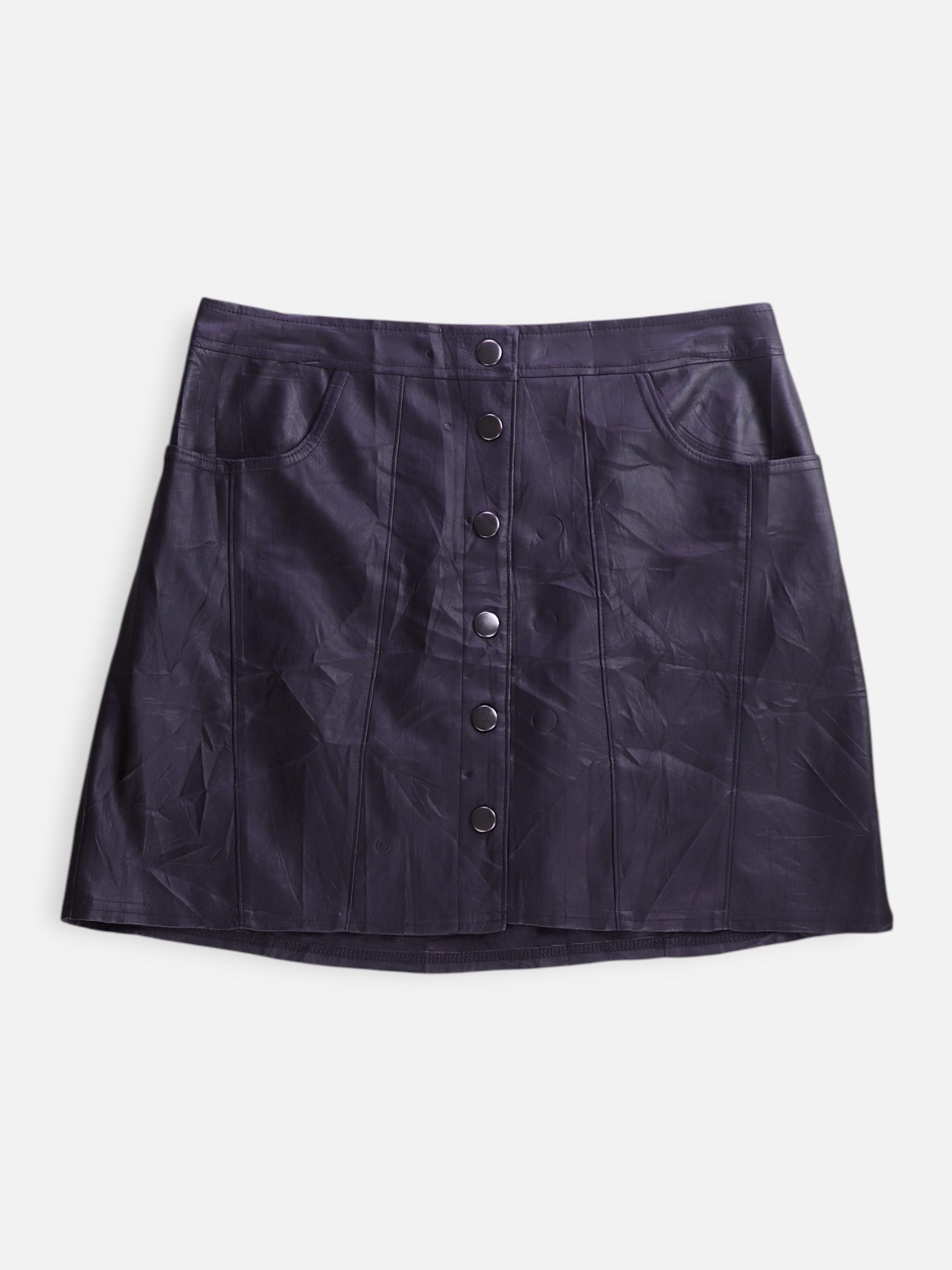 EXPRESS Falda Cuero - Mujer - 6