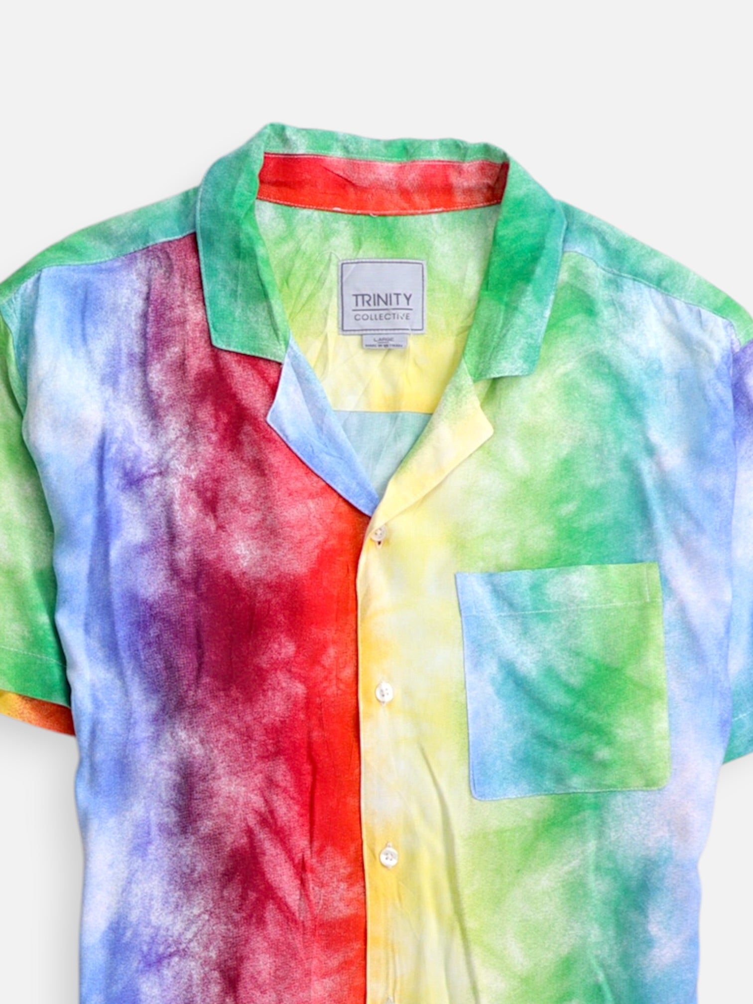 Camisa Color Block - Hombre - Large