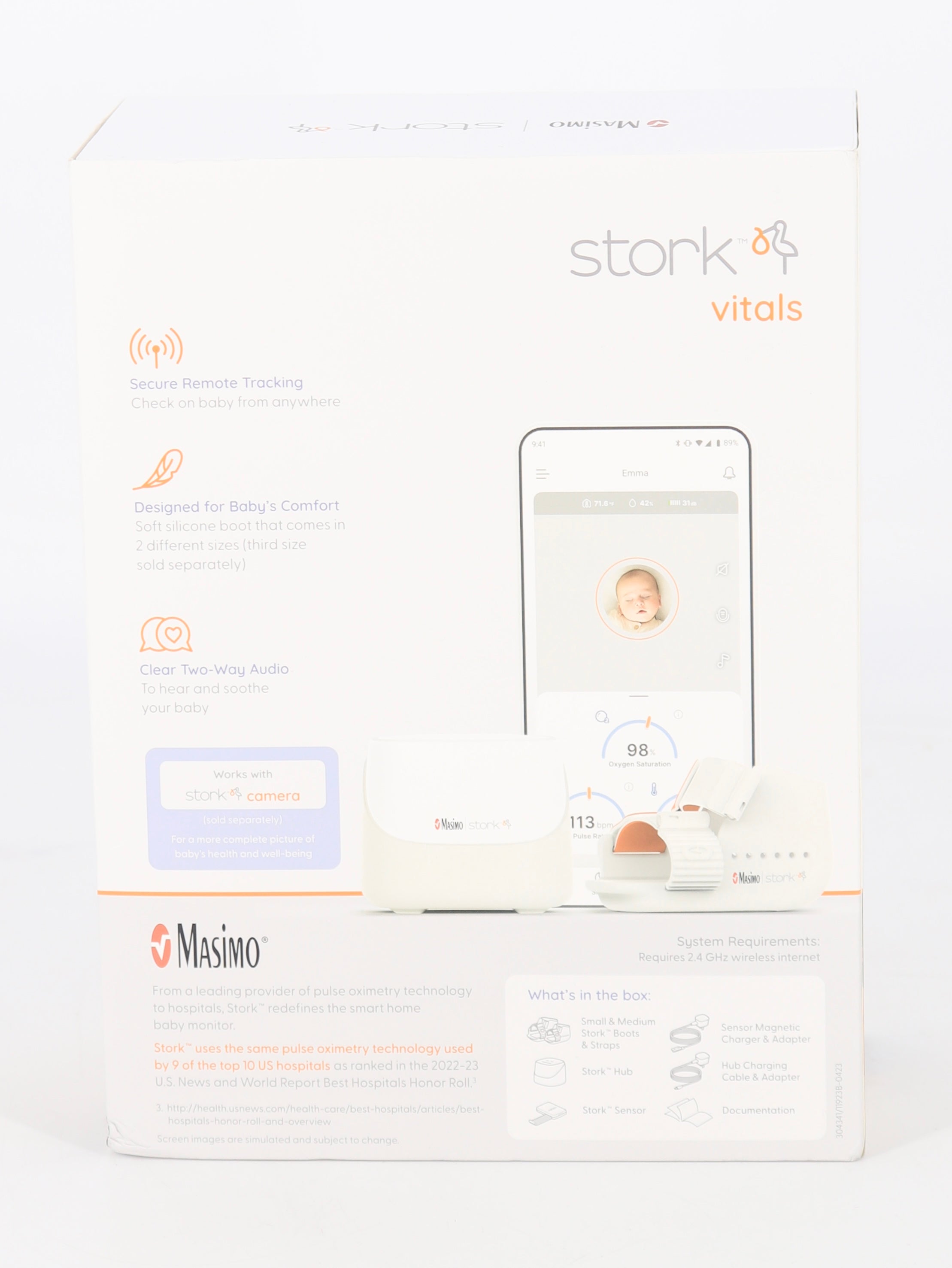 Stork Vitals  Sistema de monitoreo inteligente para bebes  Basic - Unisex - Talla Única (One Size)
