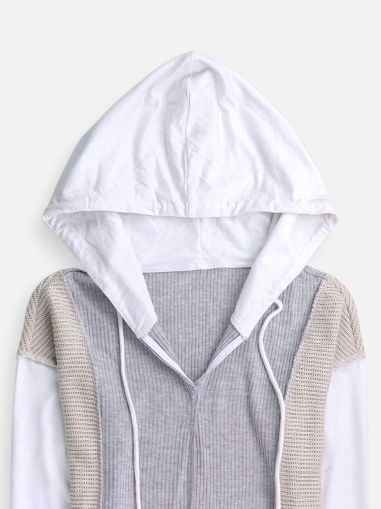 Sudadera Hoodie Color Block - Mujer - Medium