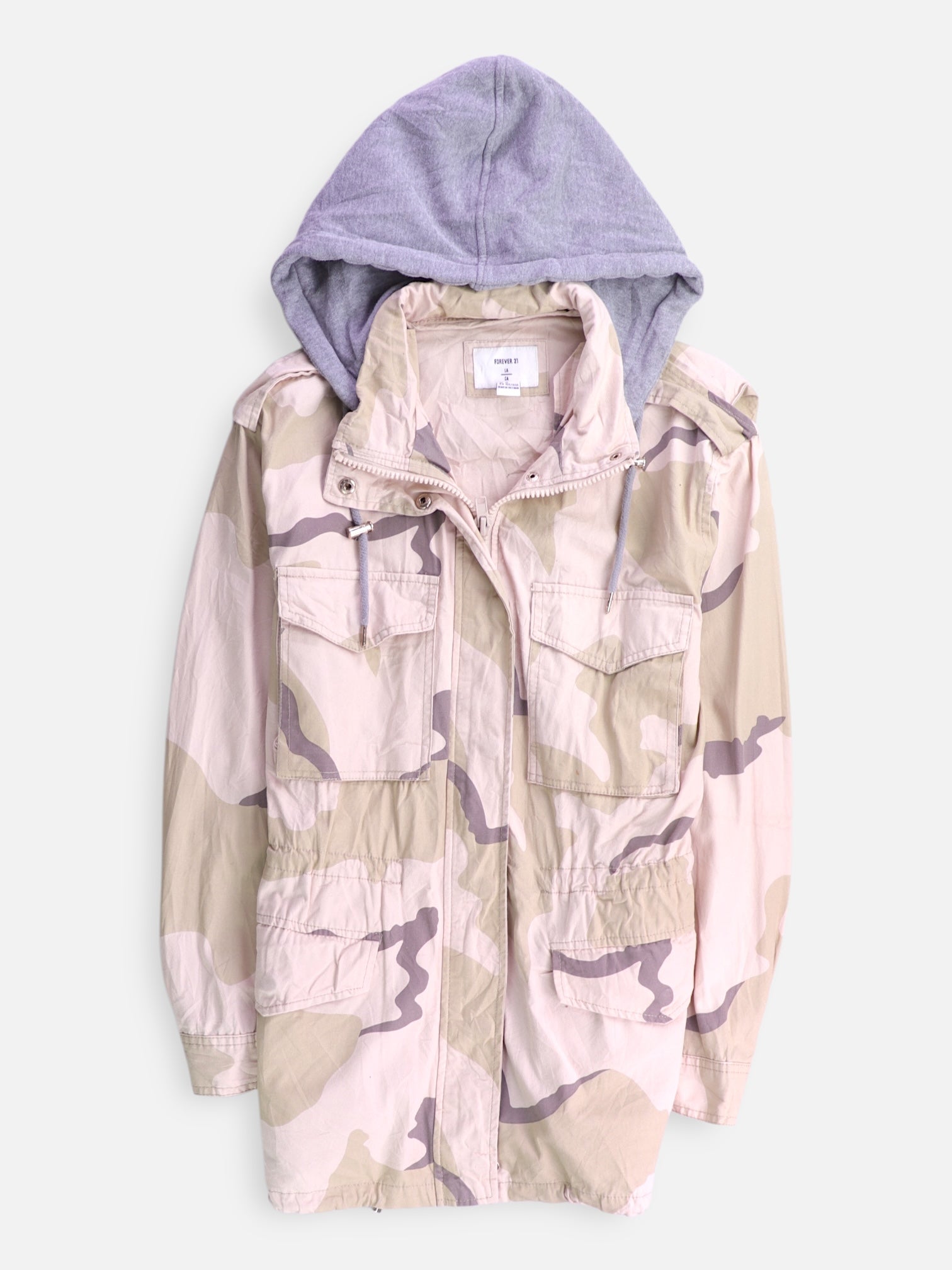 Forever 21 Chaqueta Cazadora Militar - Mujer - Medium