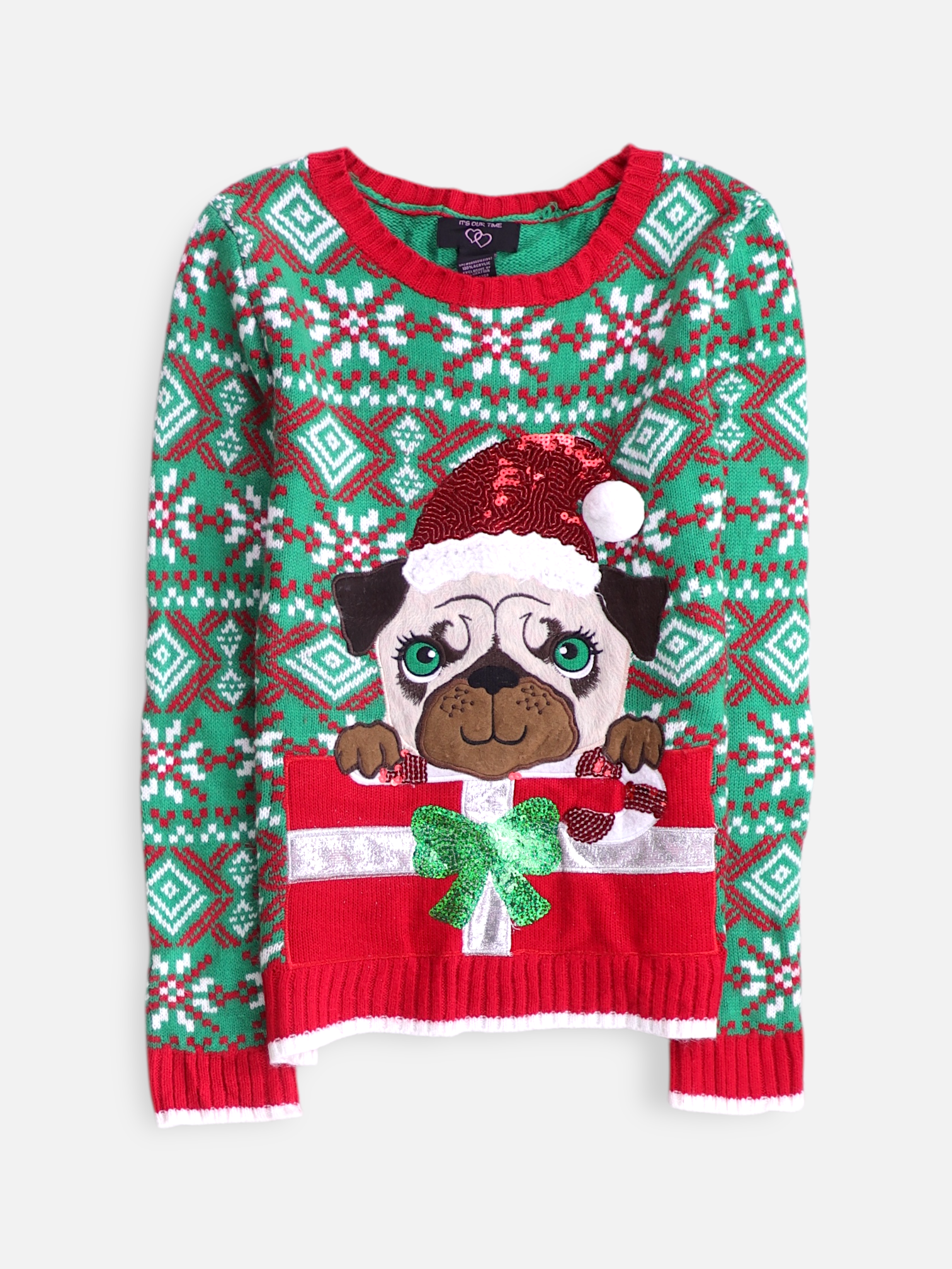 Sueter Knit Navideño - Niña - Large - 13-14Y (Años)