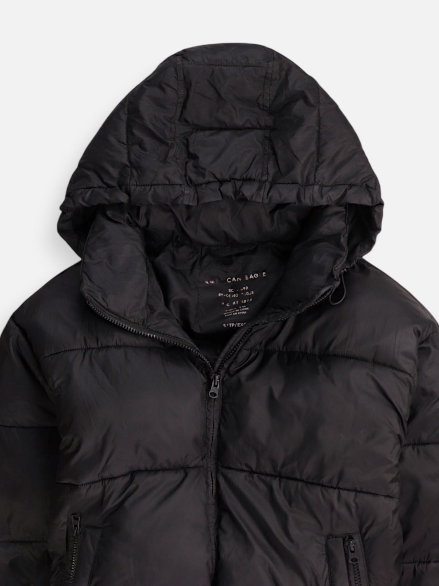 American Eagle Chaqueta Puffer Impermeable - Mujer - Small