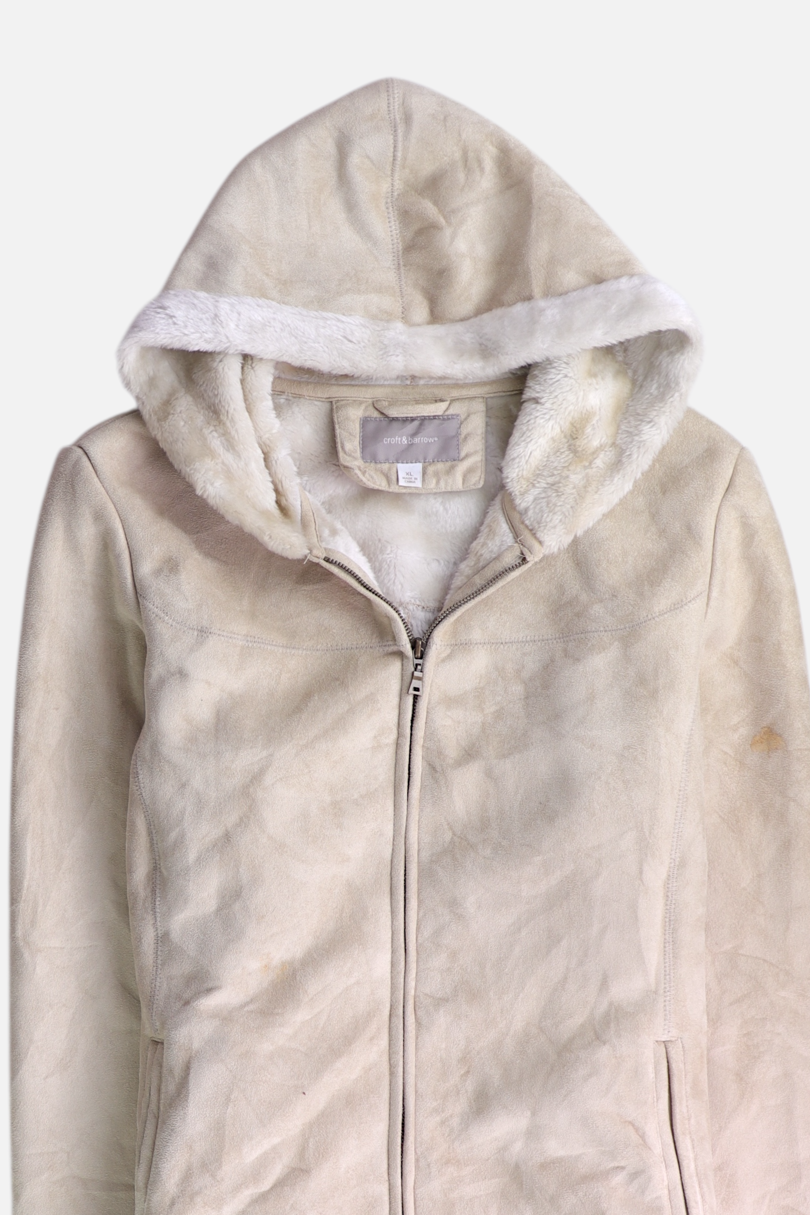 Croft & Barrow Chaqueta Casual Suede - Mujer - XL
