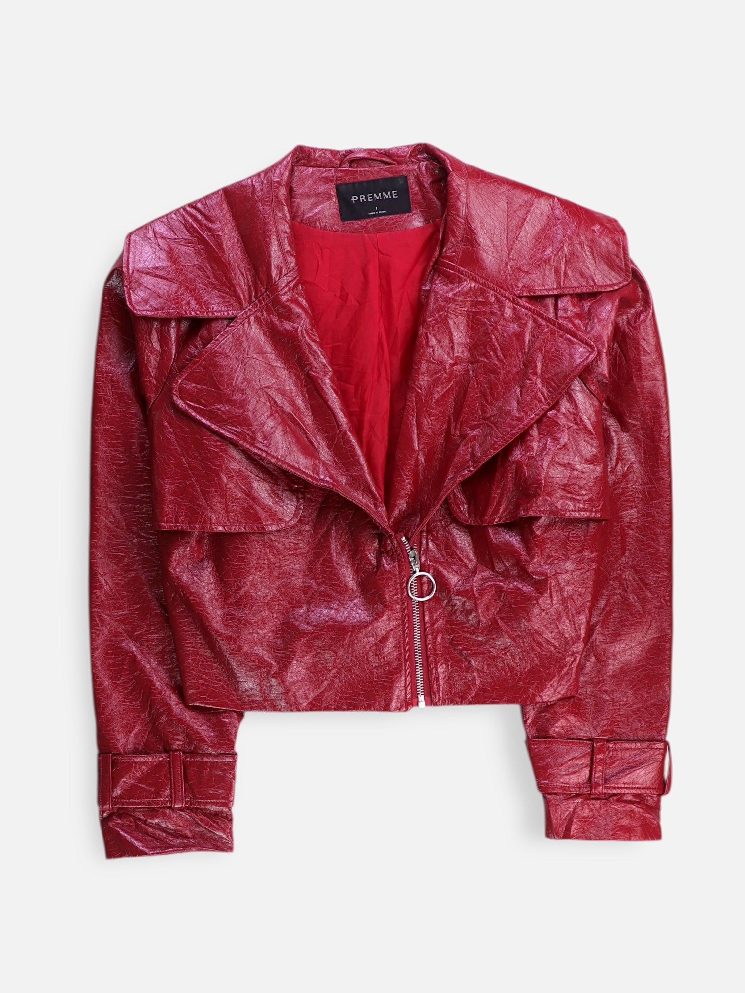 Chaqueta Cuero Crop Top - Mujer - XL