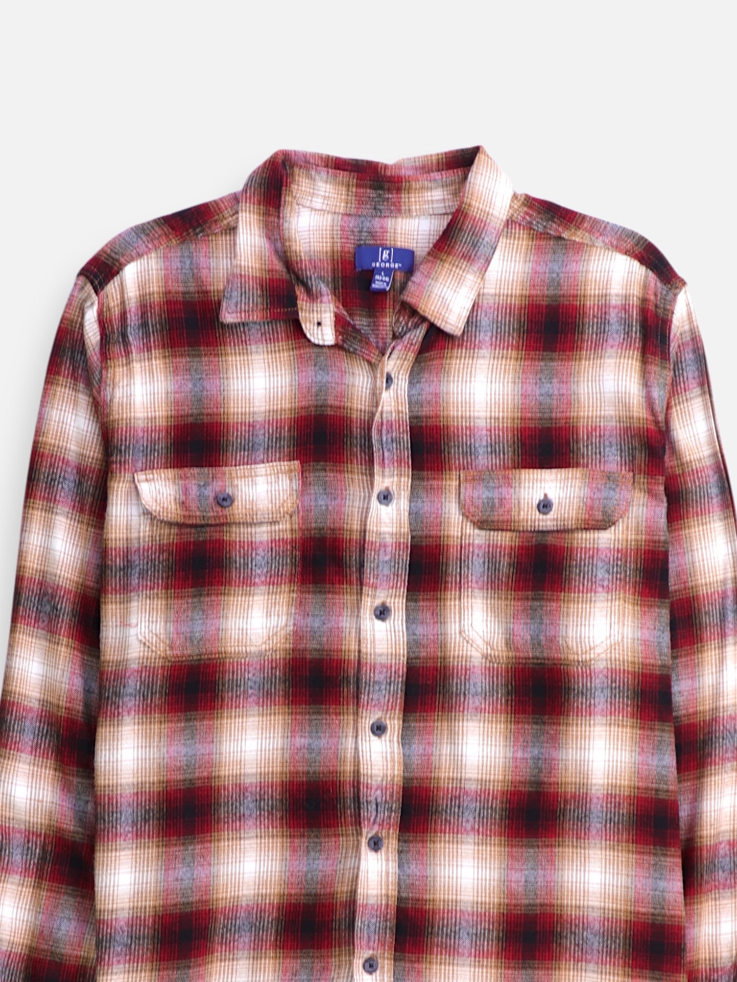George Camisa Plaid Types - Hombre - Large