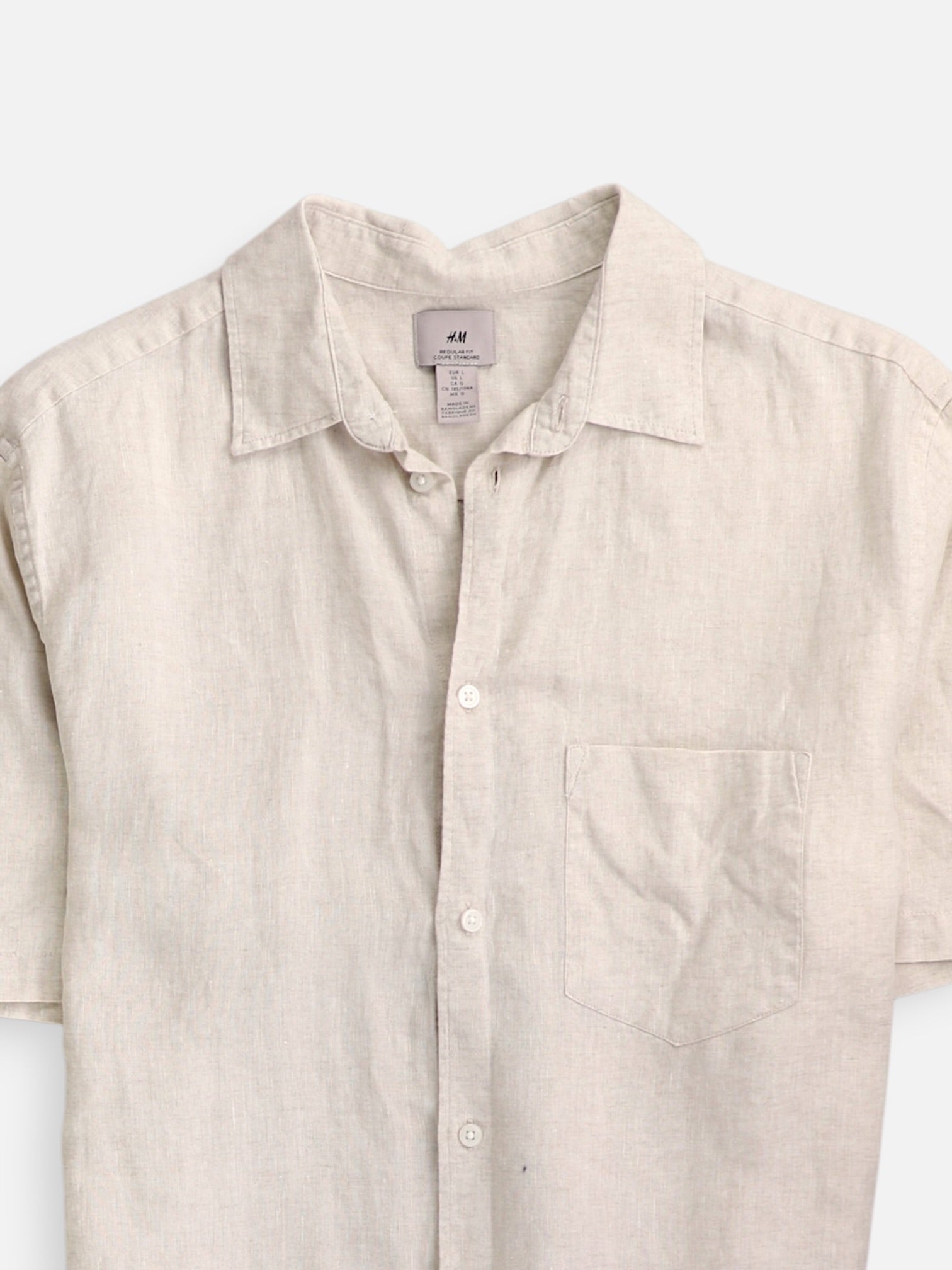 H&M Camisa Casual - Hombre - Large