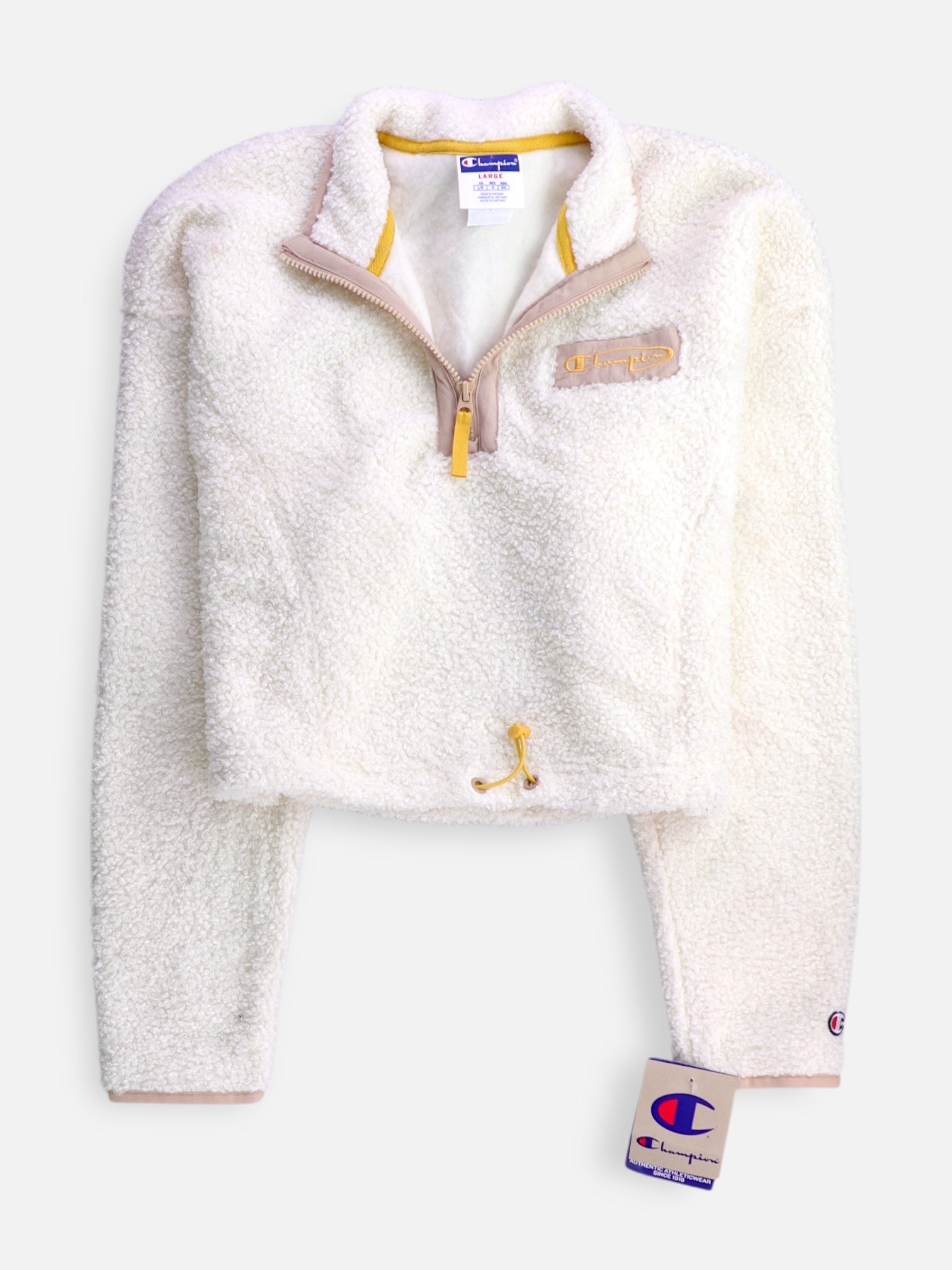 Champion Sueter Teddy Crop Top - Mujer - Large