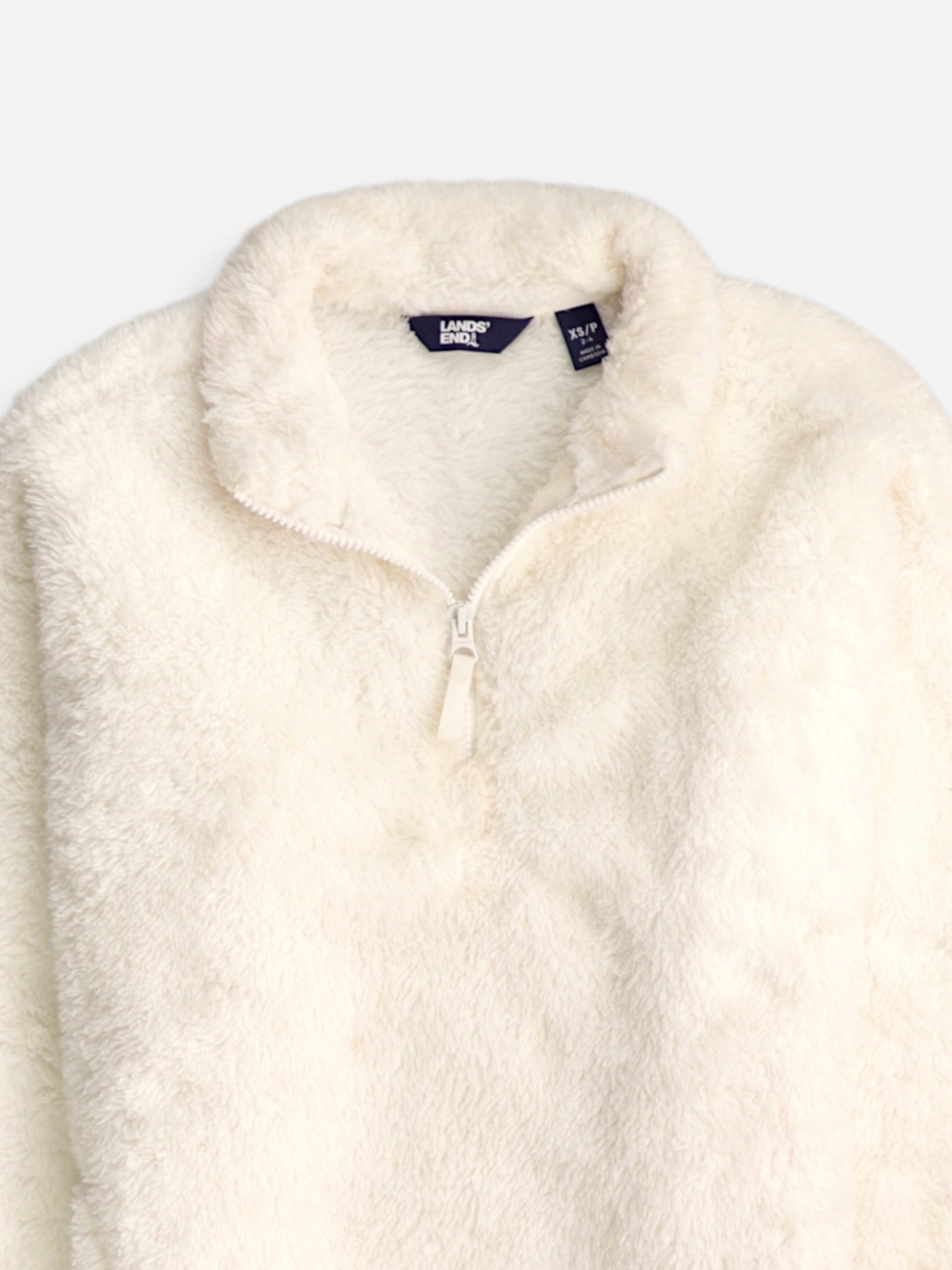 LANDS END Sueter Fleece Teddy - Mujer - XS