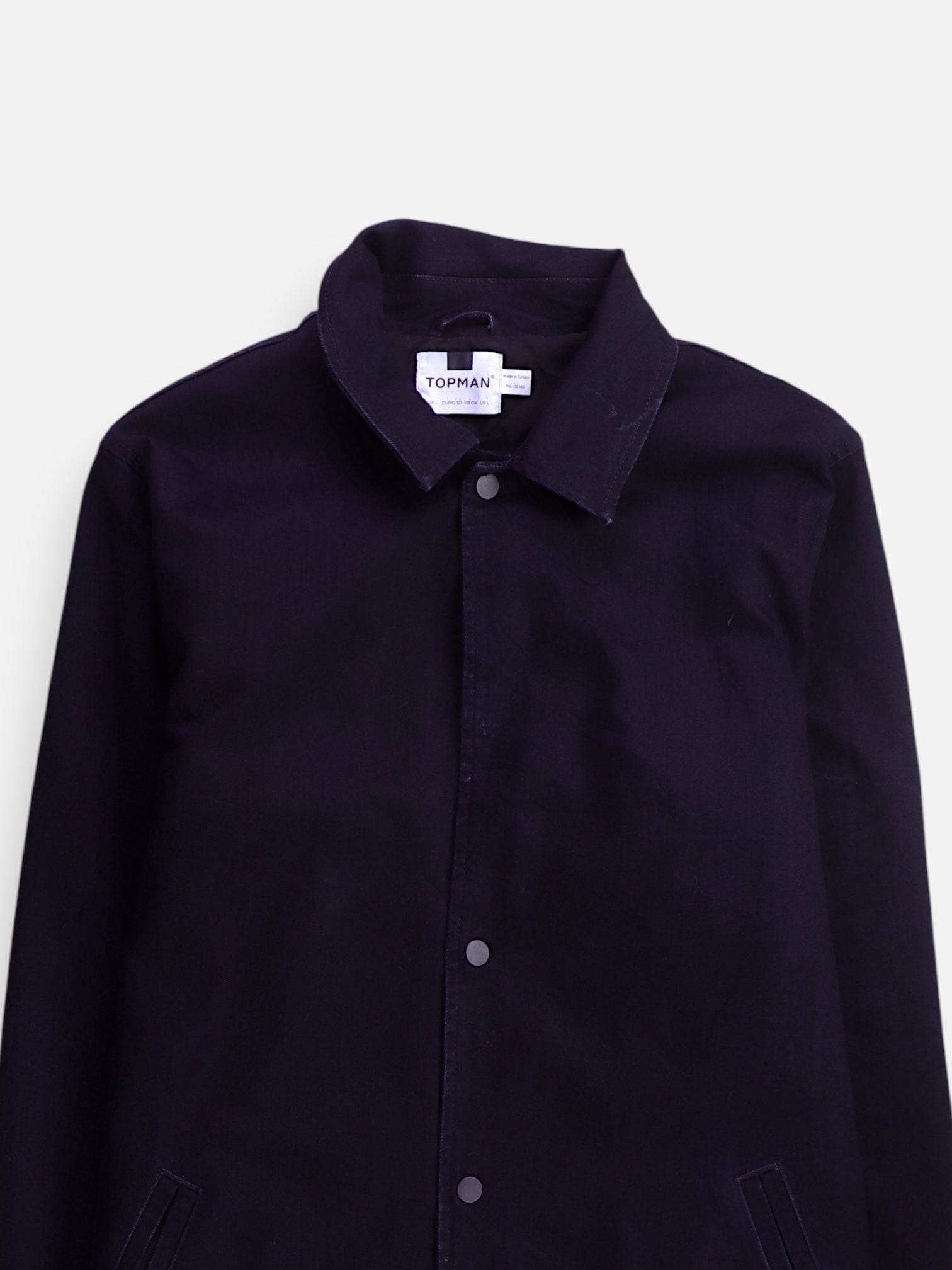 TOPMAN Abrigo Casual Denim - Hombre - Large