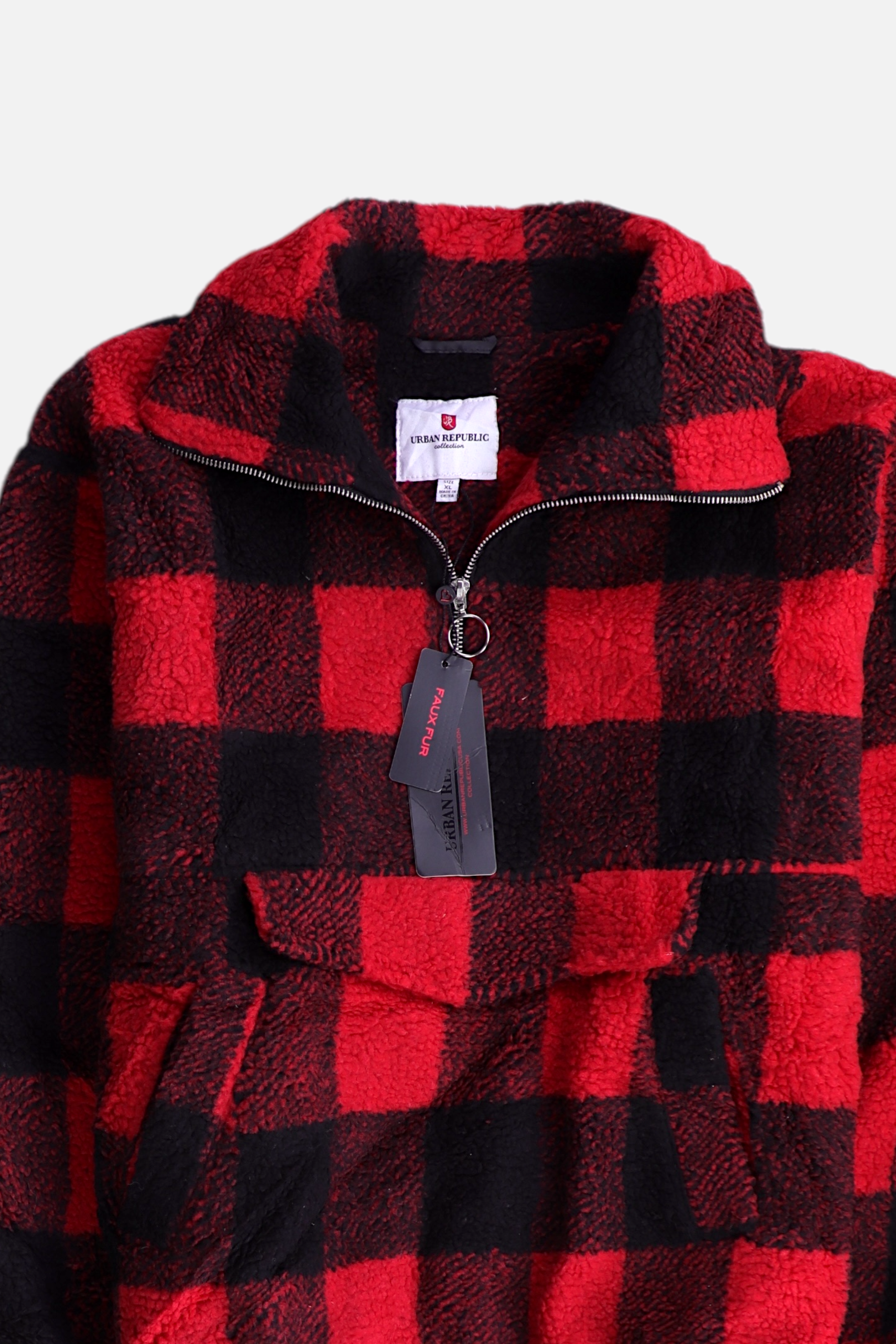 URBAN REPUBLIC Sueter Fleece Color Block - Hombre - XL