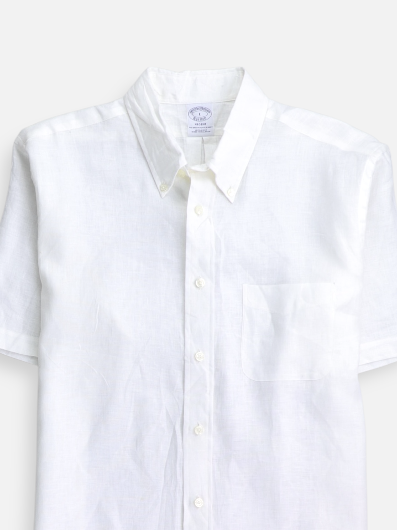 Brooks Brothers Camisa Lino - Hombre - Large