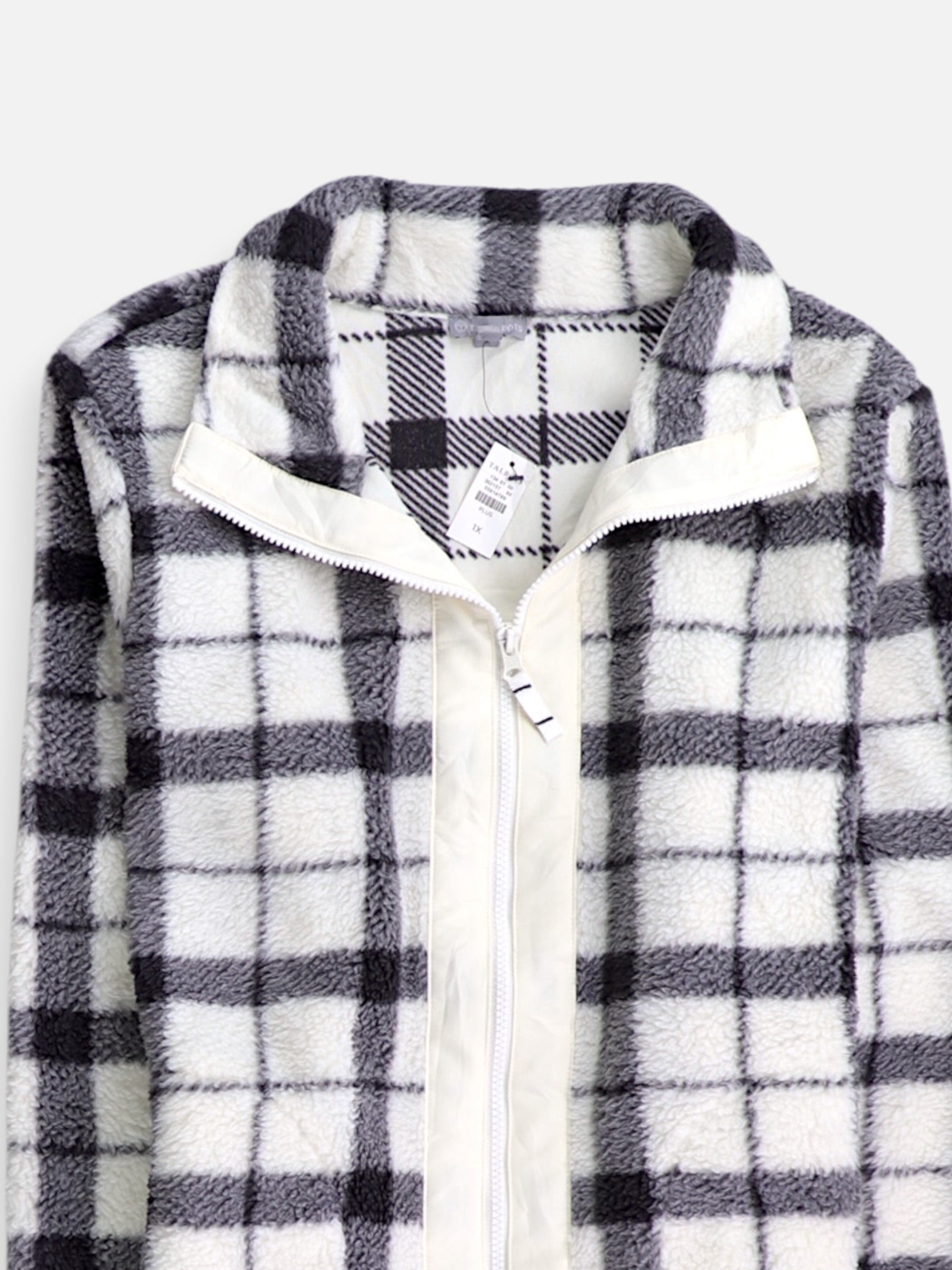 TALBOTS Sueter Fleece Color Block - Mujer - XL
