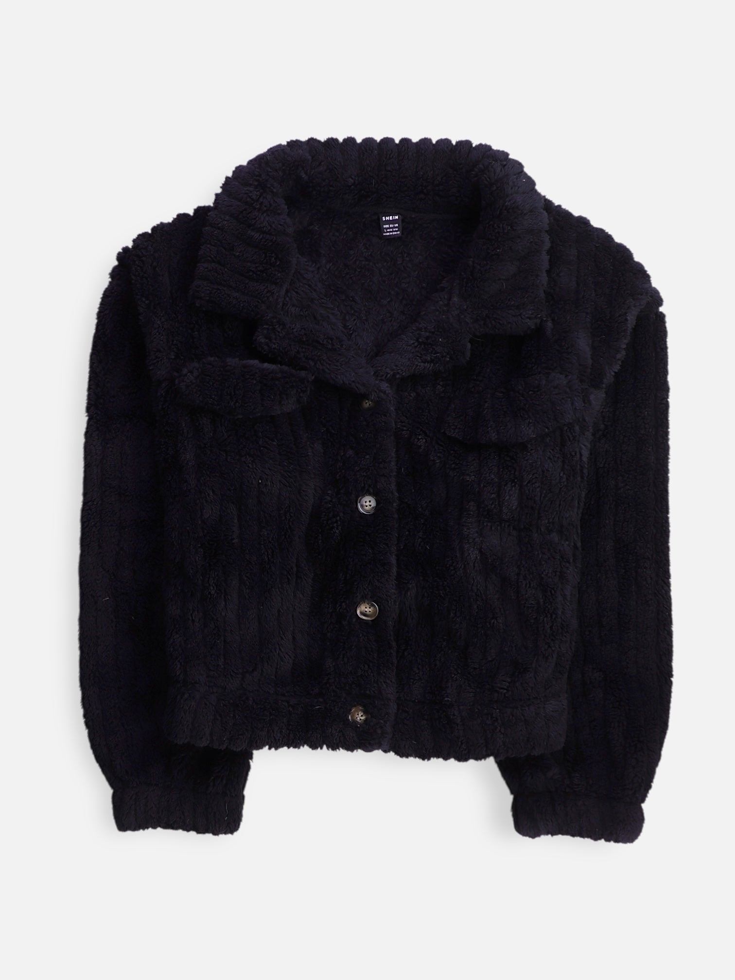 SHEIN Chaqueta Casual Teddy - Mujer - Large