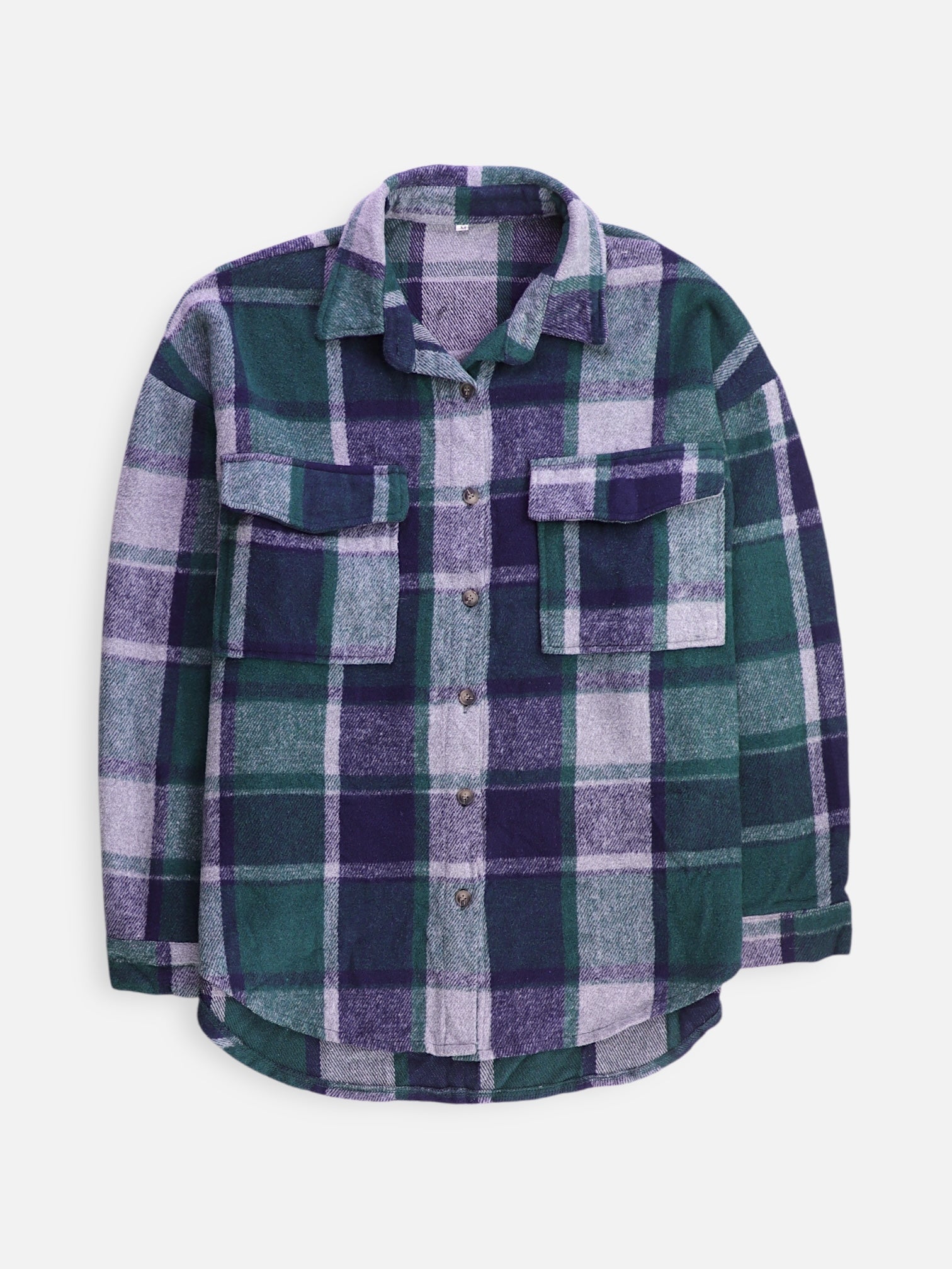 Chaqueta Sobrecamisa Color Block - Mujer - Medium