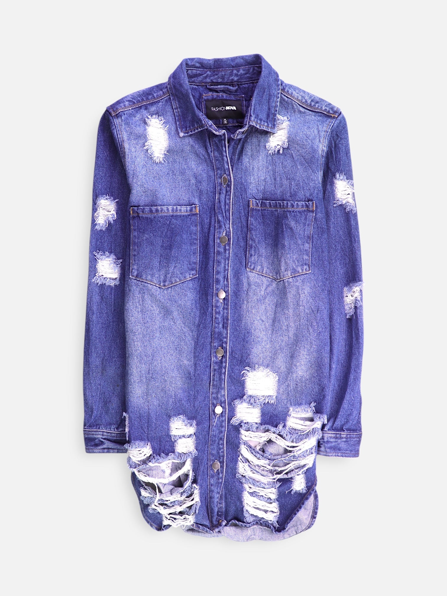 Fashionnova Chaqueta Denim  Basic - Mujer - Medium