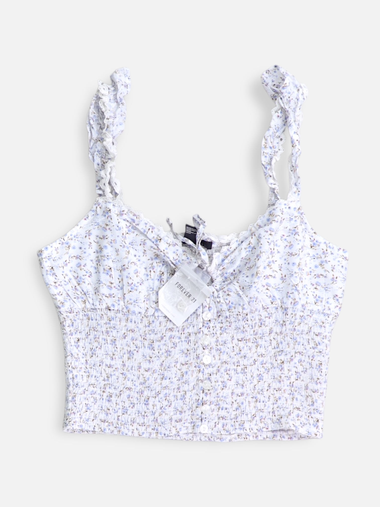 Forever 21 Blusa Crop Top - Mujer - Large