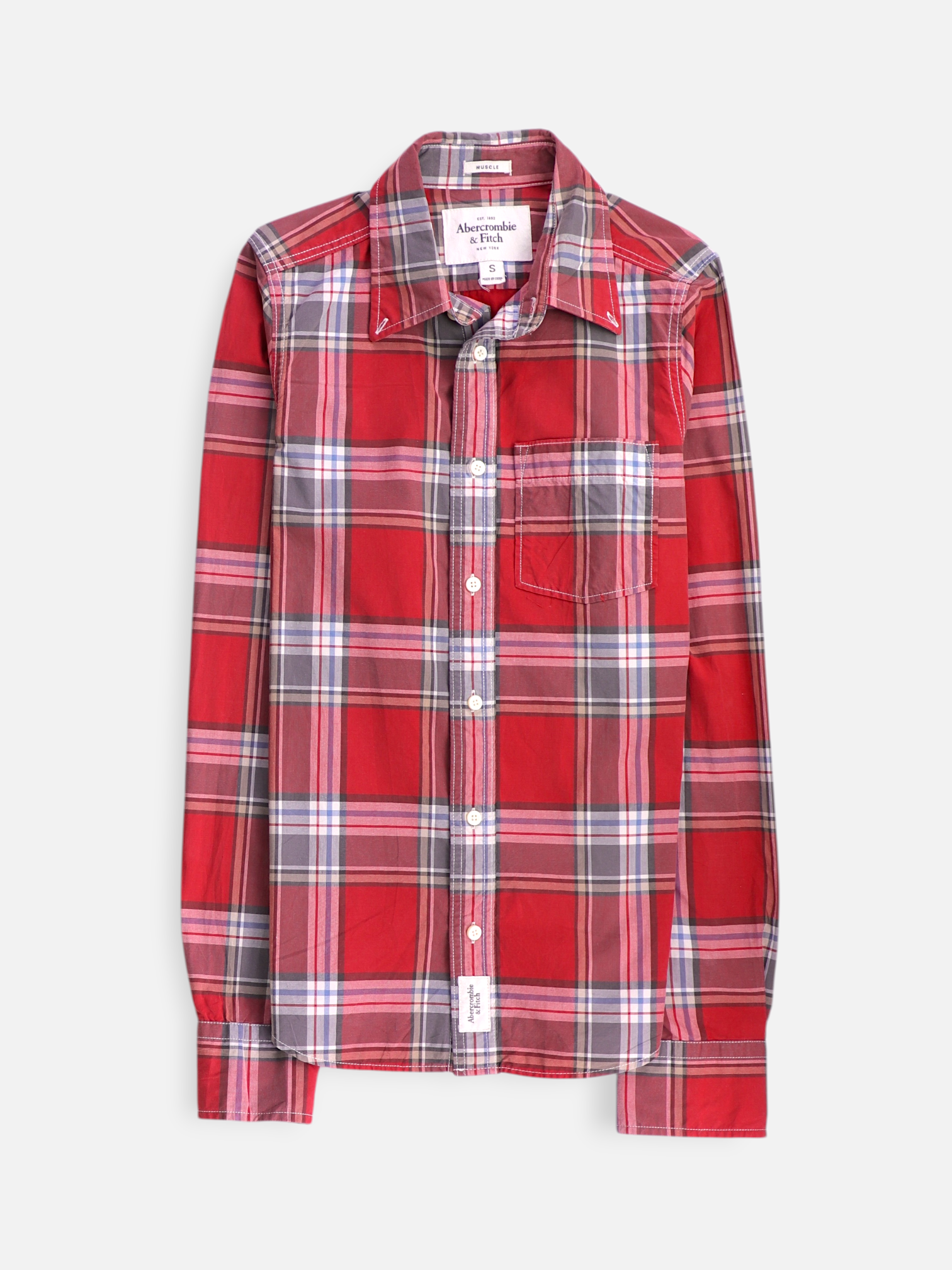 Abercrombie & Fitch Camisa Color Block - Hombre - Small