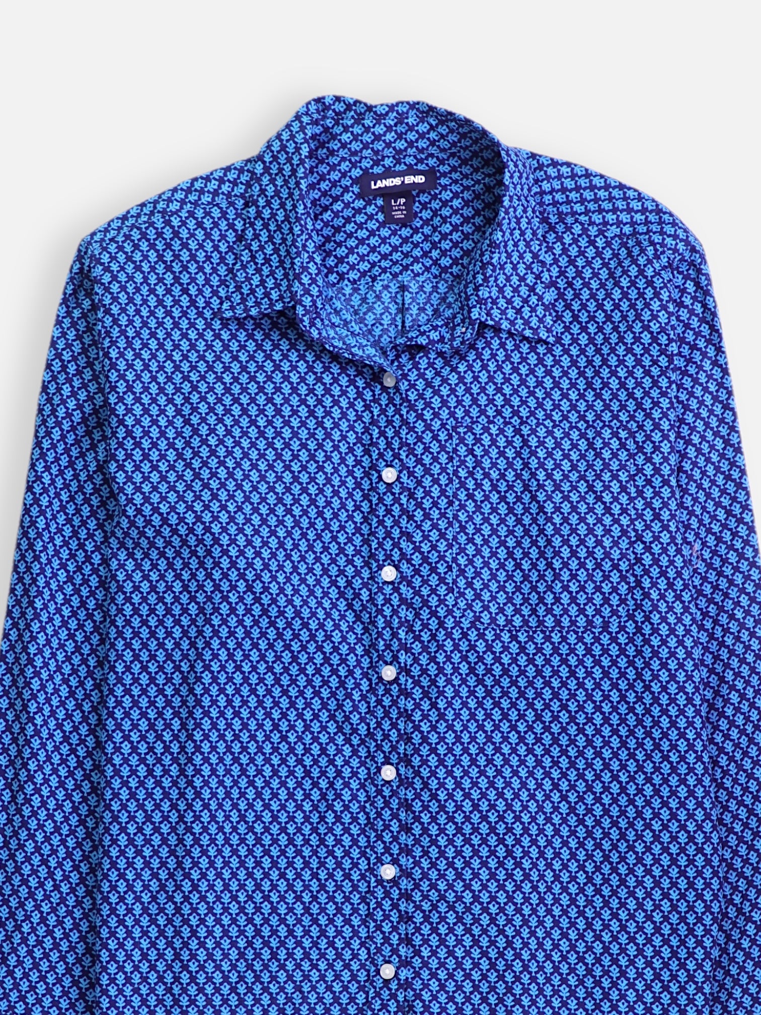 LANDS END Camisa Casual - Niño - Large - 14-16Y (Años)