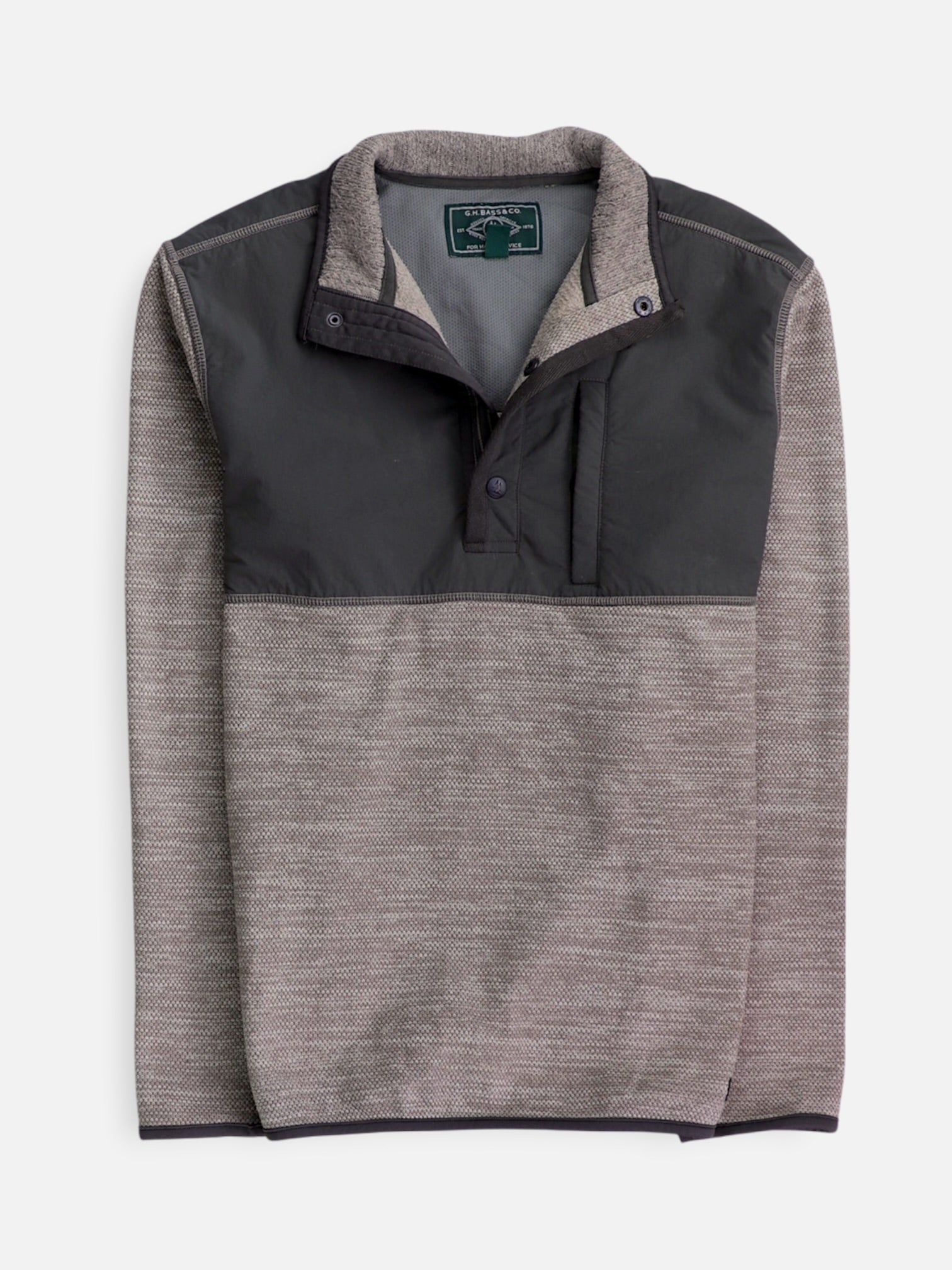 G.H. BASS & CO Sudadera Fleece Color Block - Hombre - Medium
