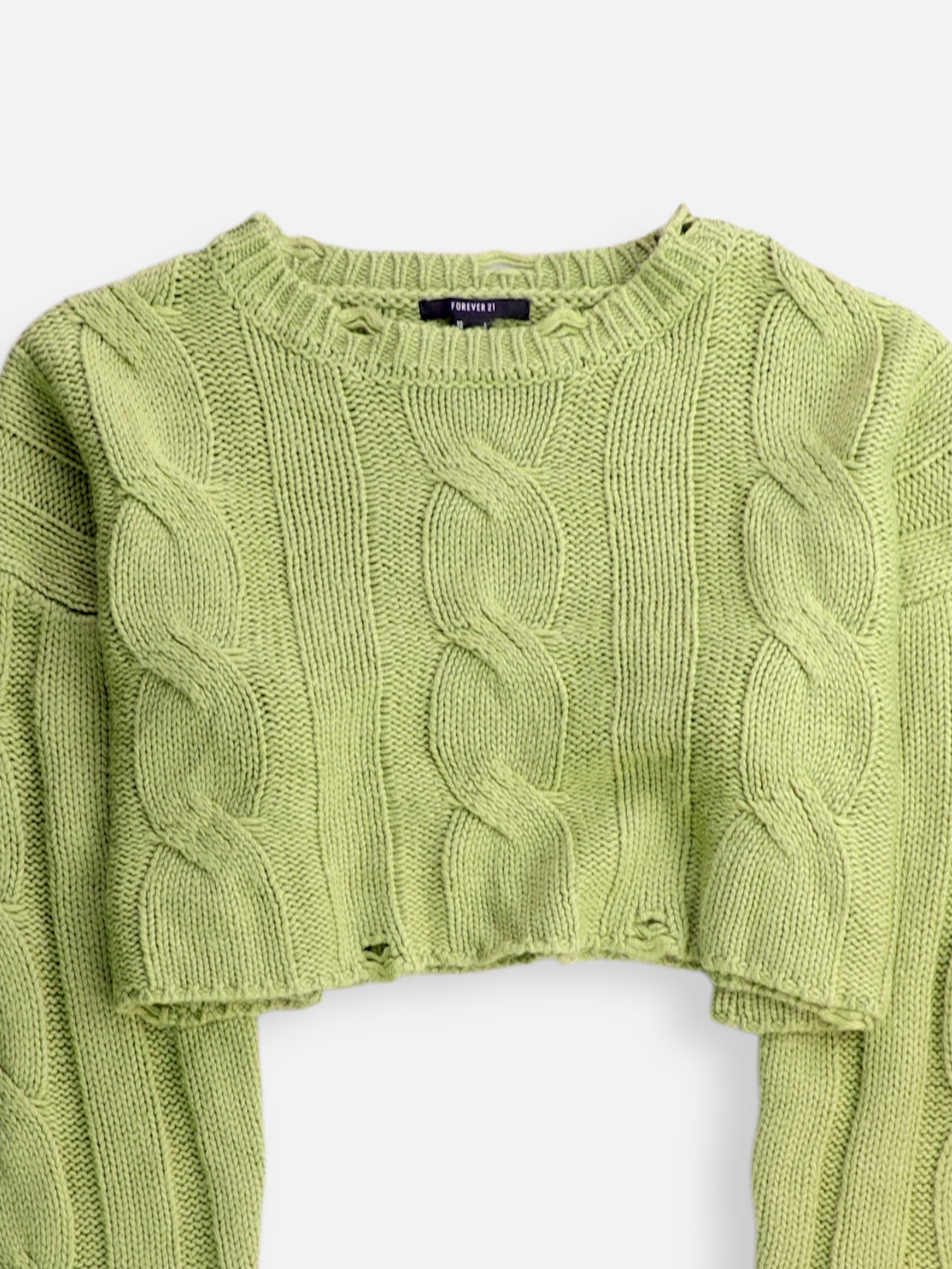 Forever 21 Sueter Knit Crop Top - Mujer - Large