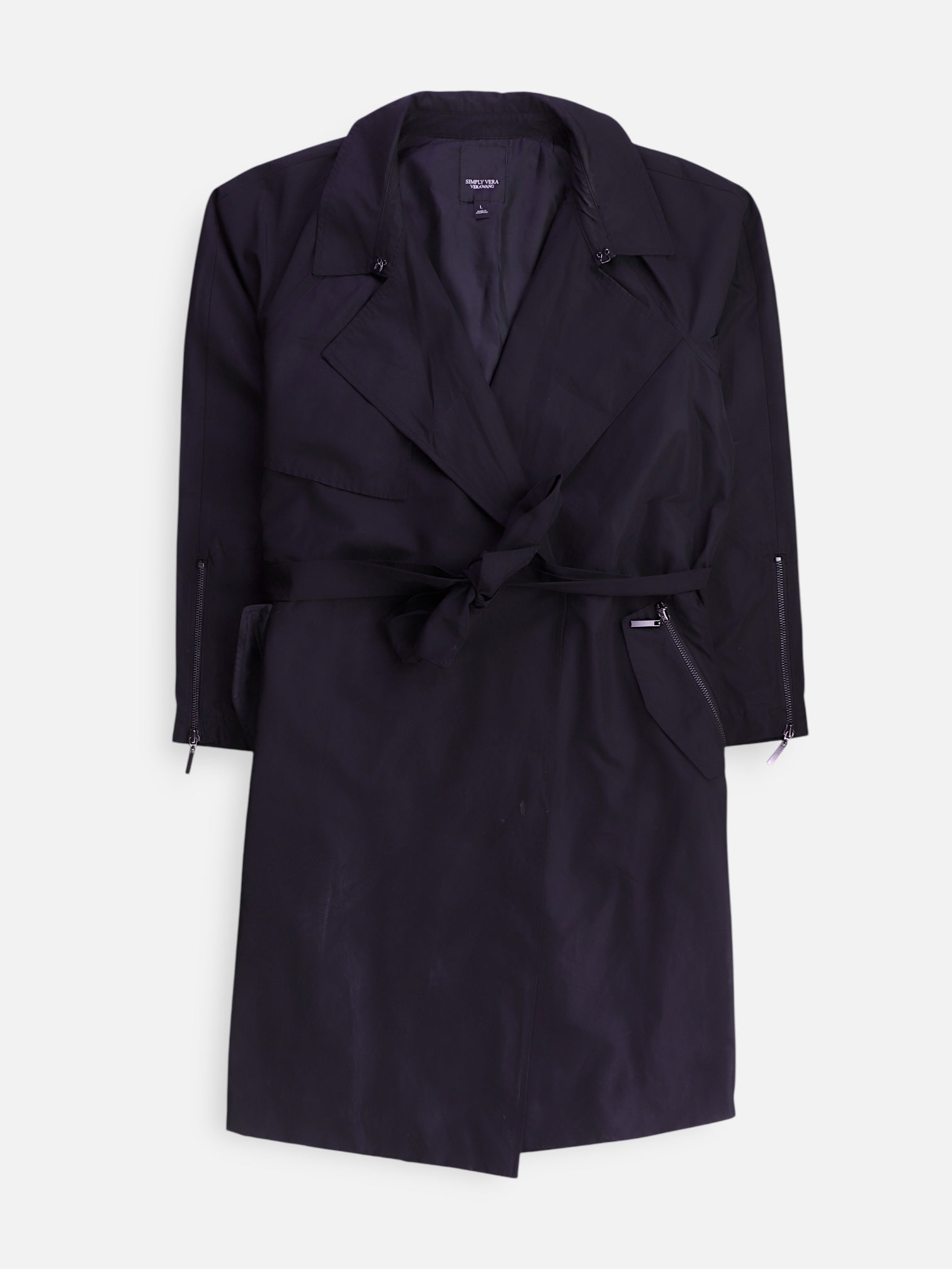 SIMPLY VERA VERAWANG Abrigo Trench Coat Casual - Mujer - Large