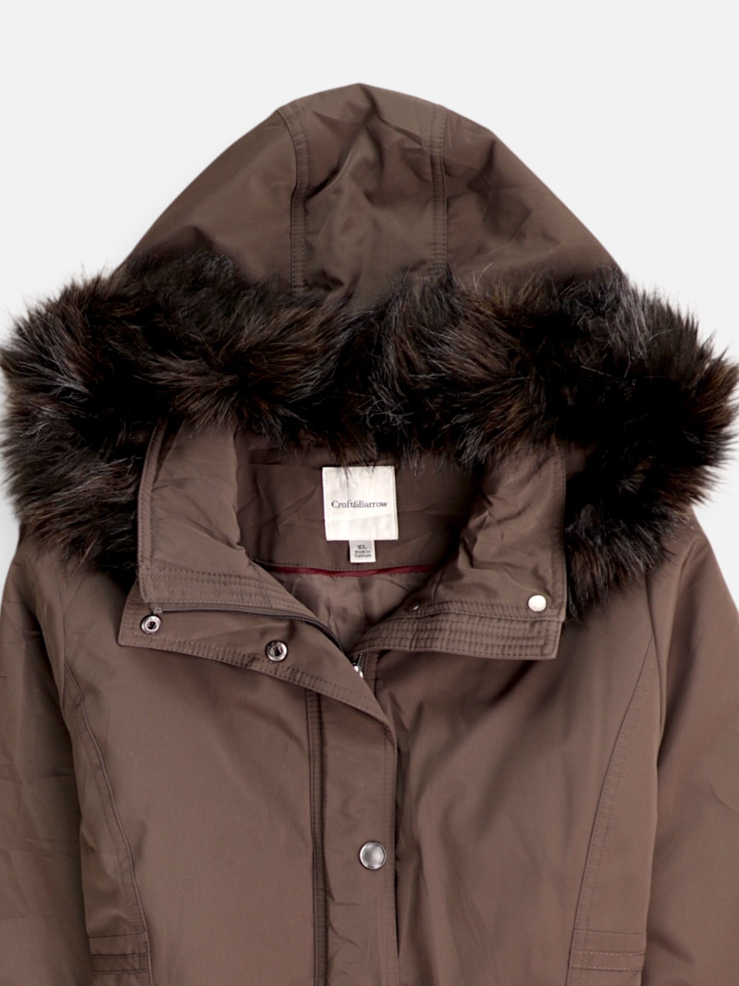 Croft & Barrow Chaqueta Casual Impermeable - Mujer - XL