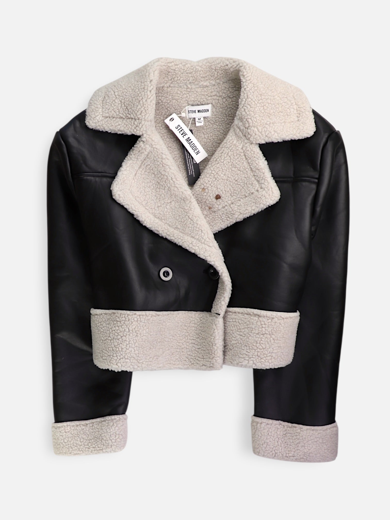 Steve Madden Chaqueta Casual Cuero - Mujer - Medium