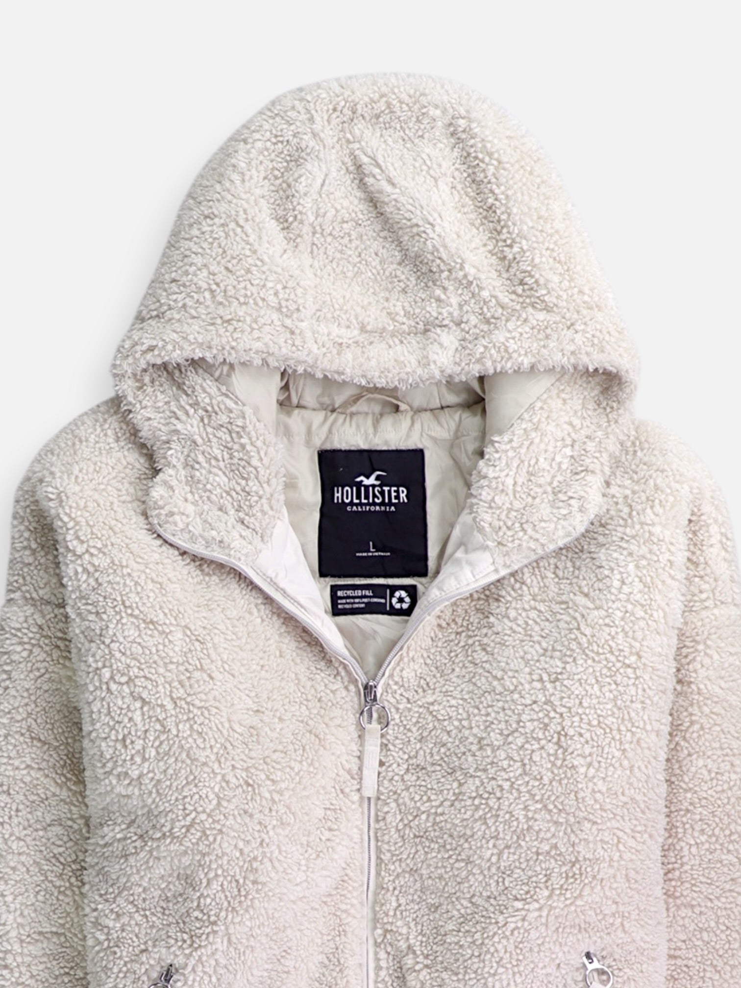 Hollister Sudadera Hoodie Teddy - Hombre - Large
