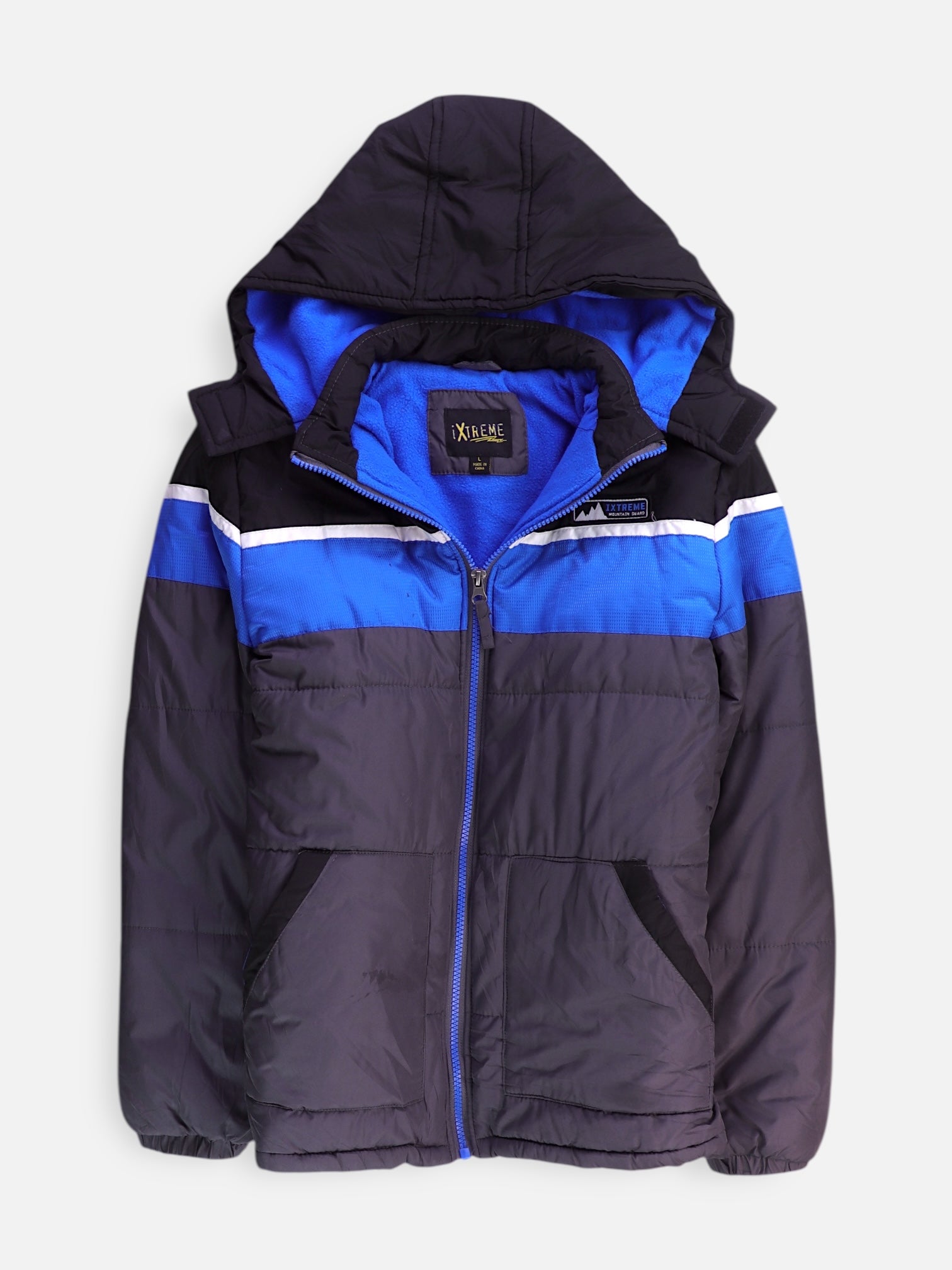 Chaqueta Puffer Color Block - Niño - Large - 12-13Y (Años)