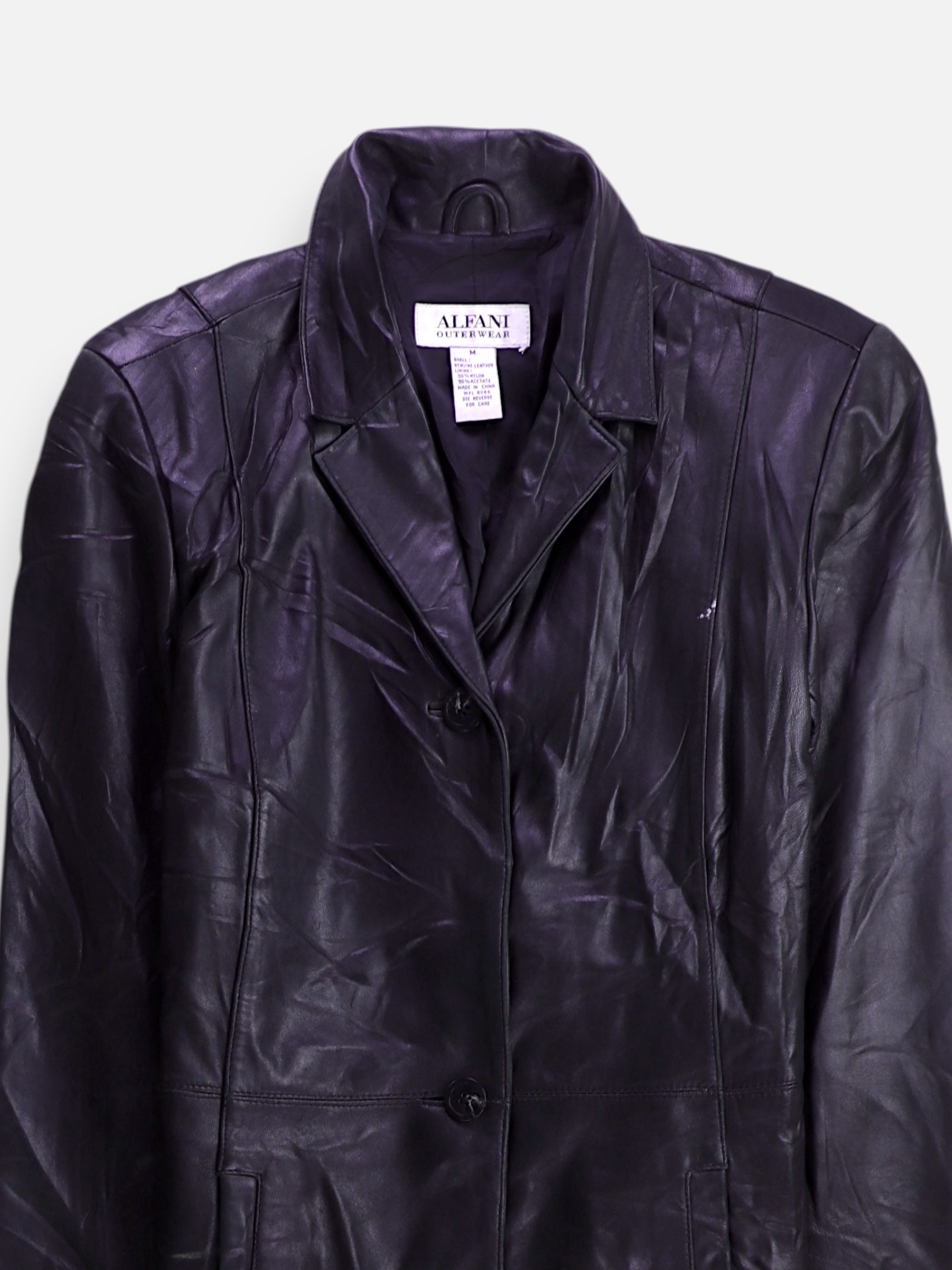 ALFANI Chaqueta Cuero Largo - Mujer - Medium