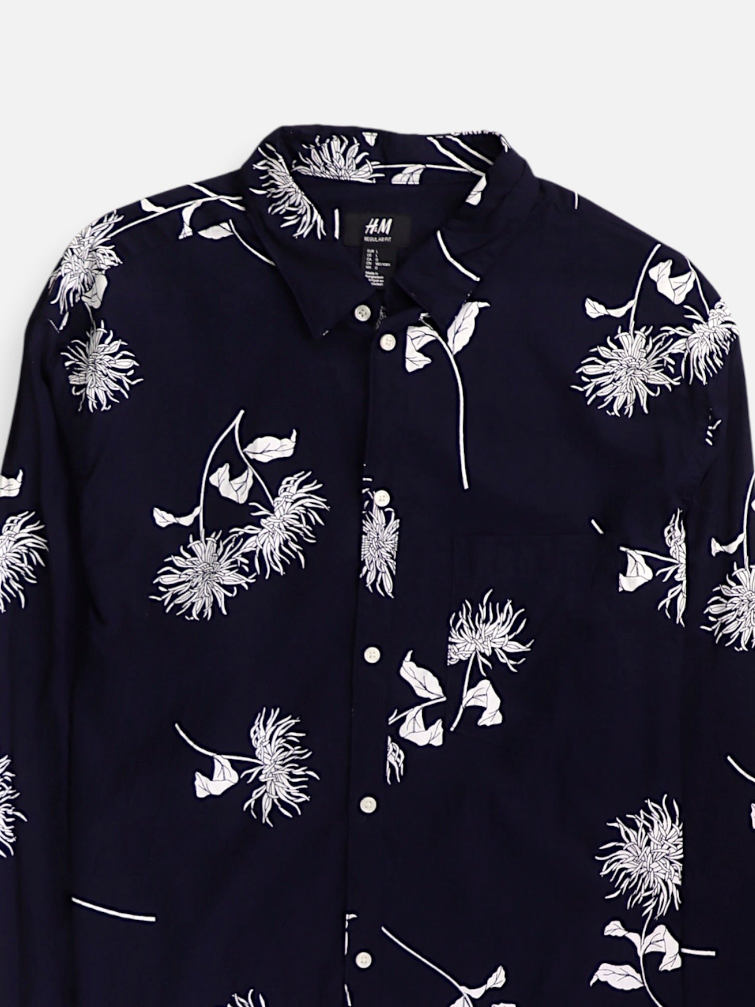 H&M Camisa Casual - Hombre - Large