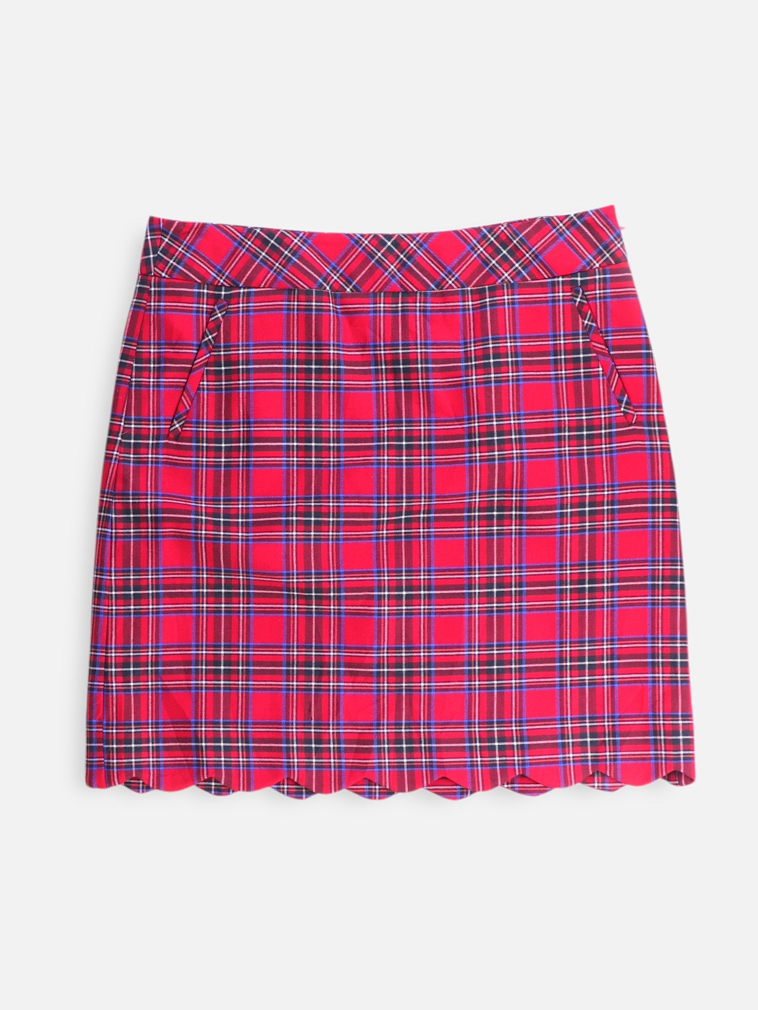 TALBOTS Falda Plaid Types - Mujer - 10 Petite