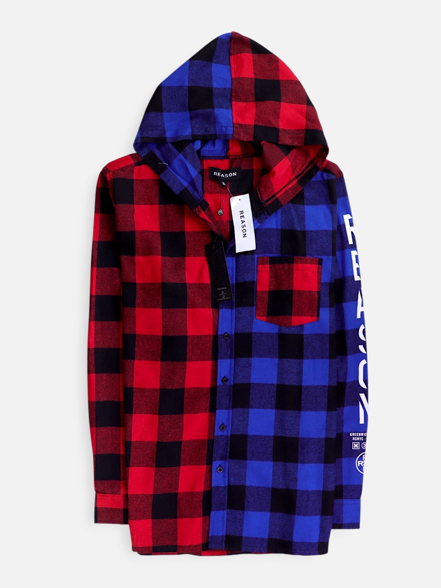 REASON Camisa Color Block - Hombre - XL