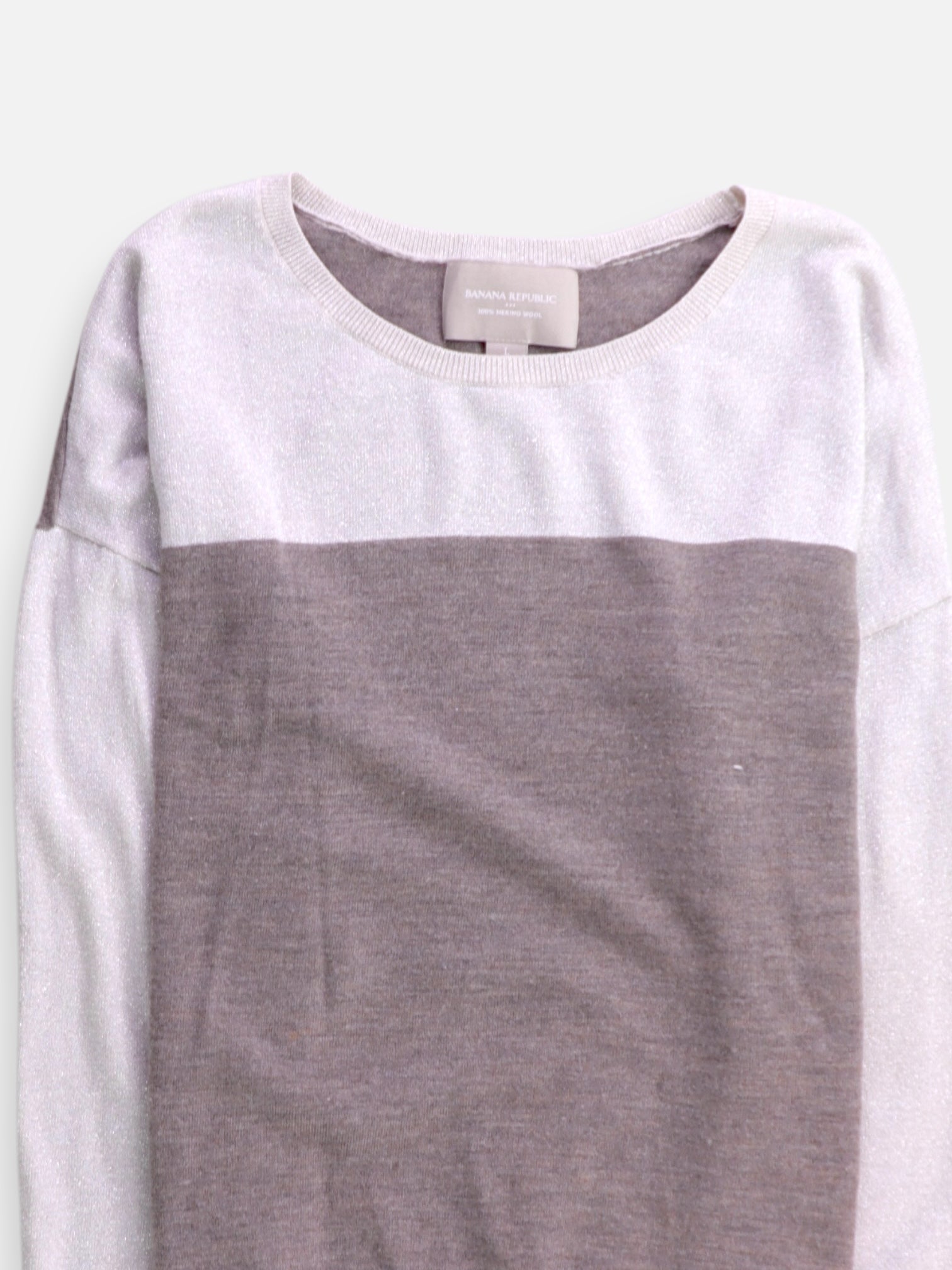 Banana Republic Sueter Knit Color Block - Mujer - Large
