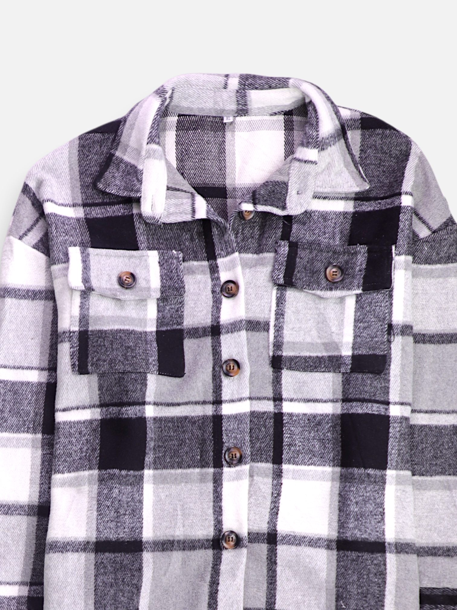 Chaqueta Sobrecamisa Color Block - Mujer - XL