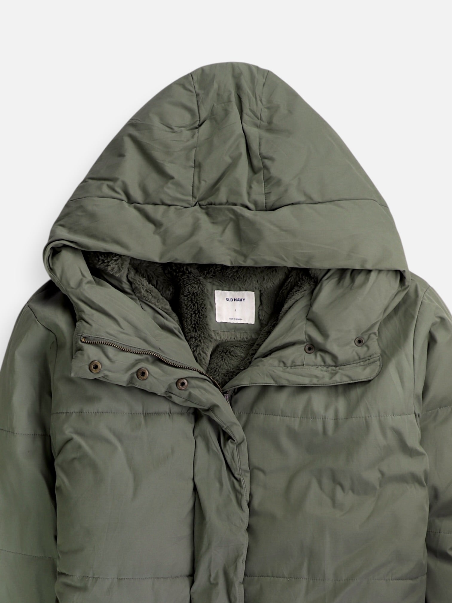 Old Navy Abrigo Casual Puffer - Hombre - Large