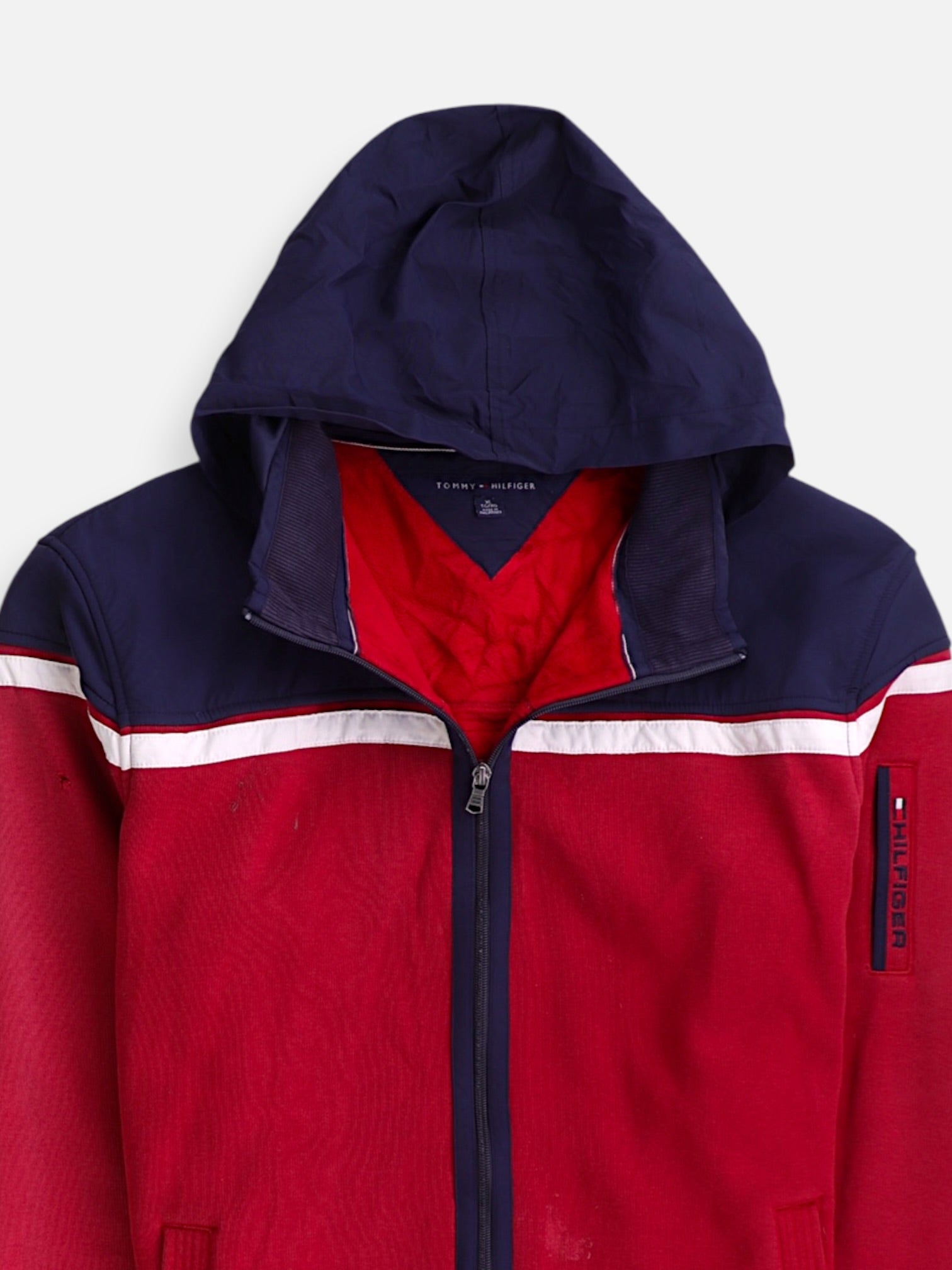 Tommy Hilfiger Sudadera Hoodie Color Block - Hombre - XL