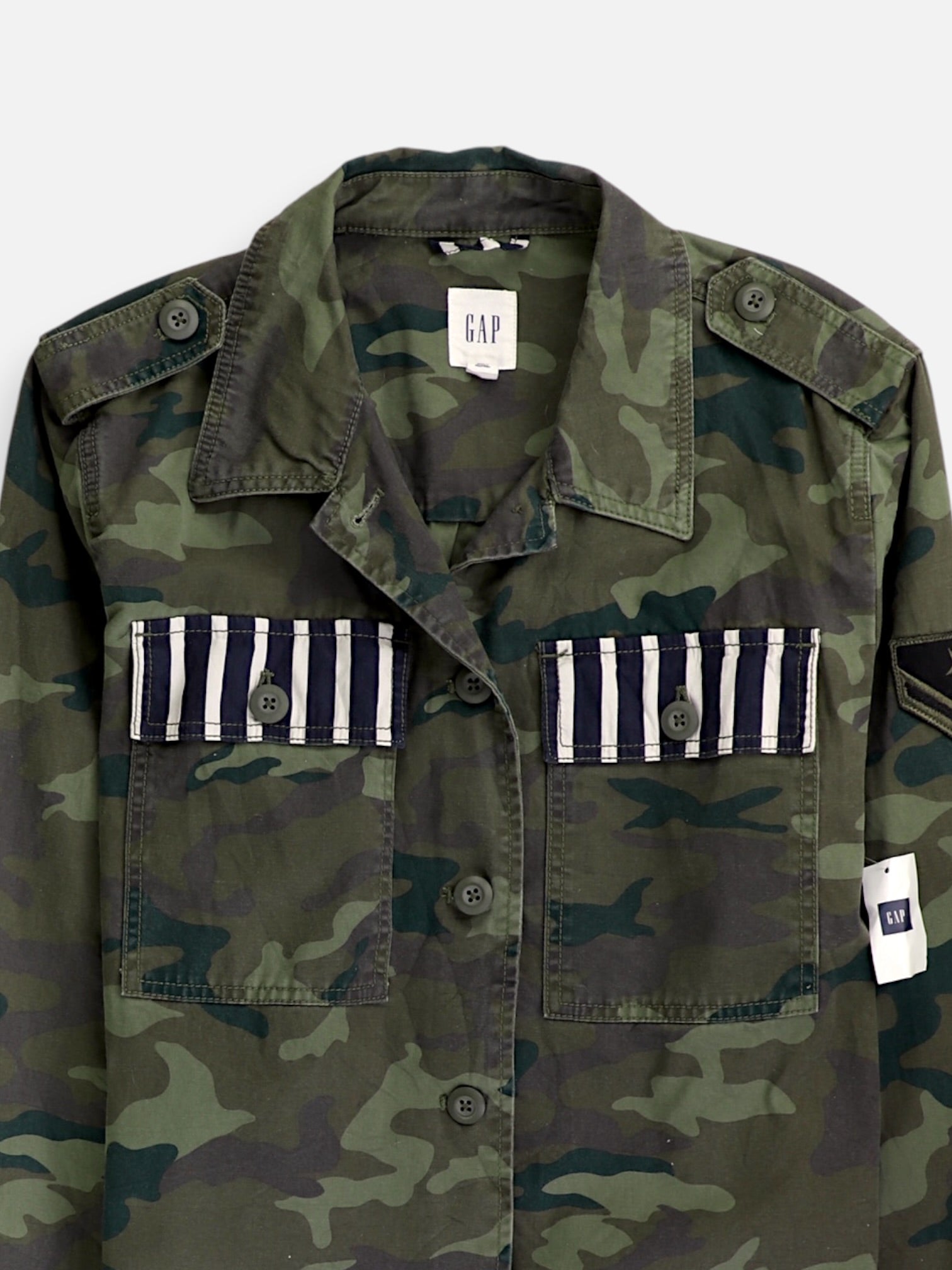 GAP Chaqueta Sobrecamisa Militar - Mujer - XL