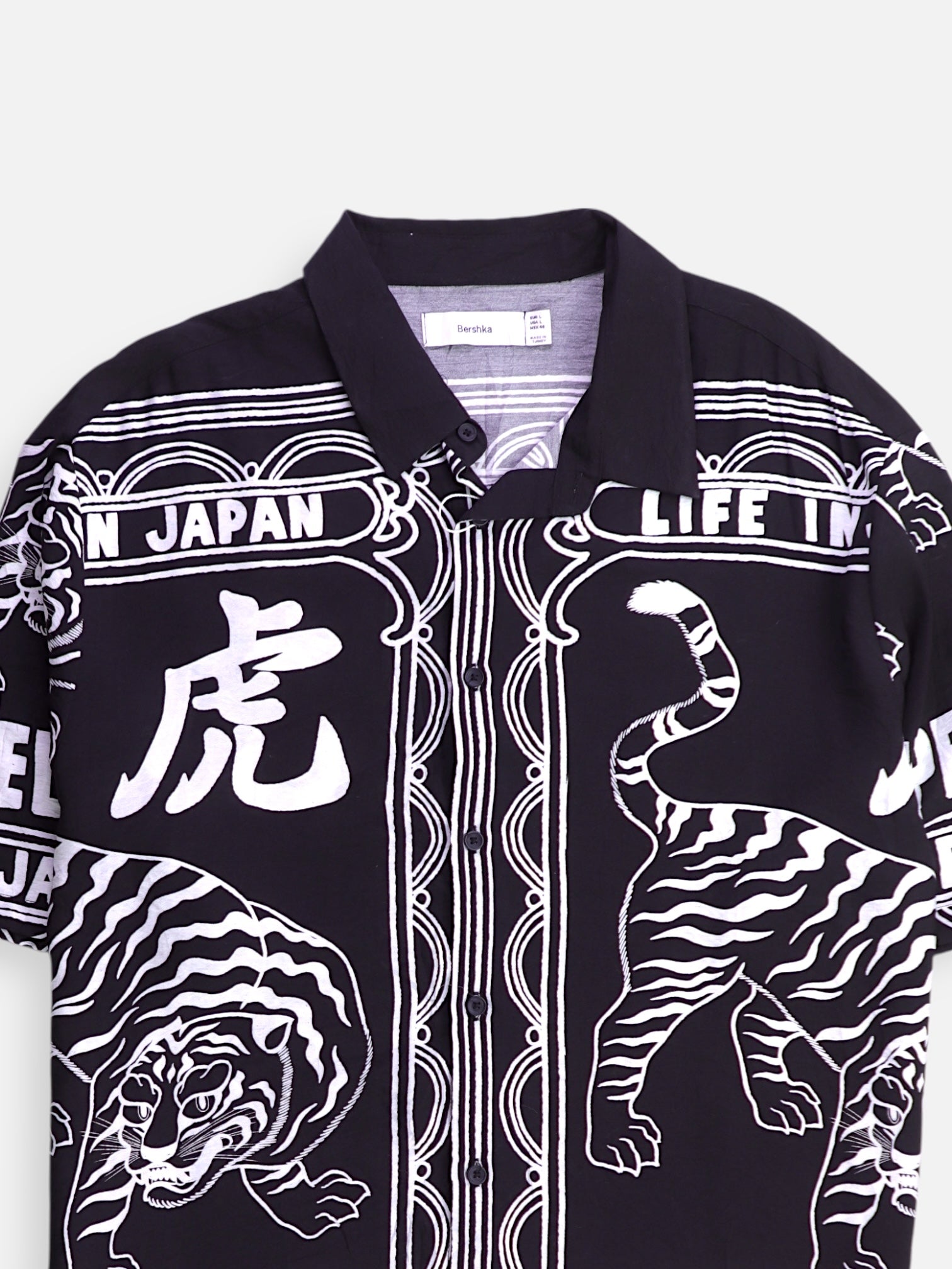 Bershka Camisa Casual - Hombre - Large