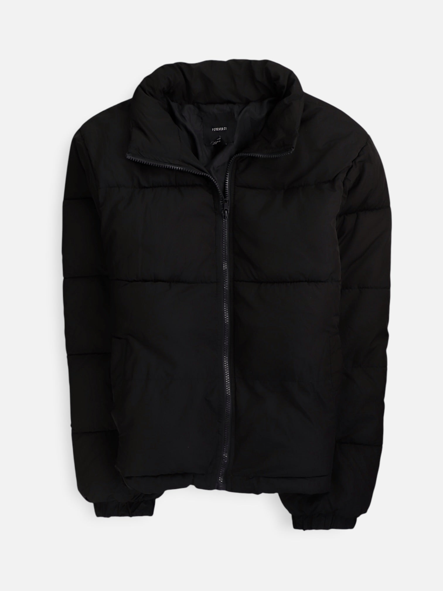 Forever 21 Chaqueta Puffer Impermeable - Mujer - Small